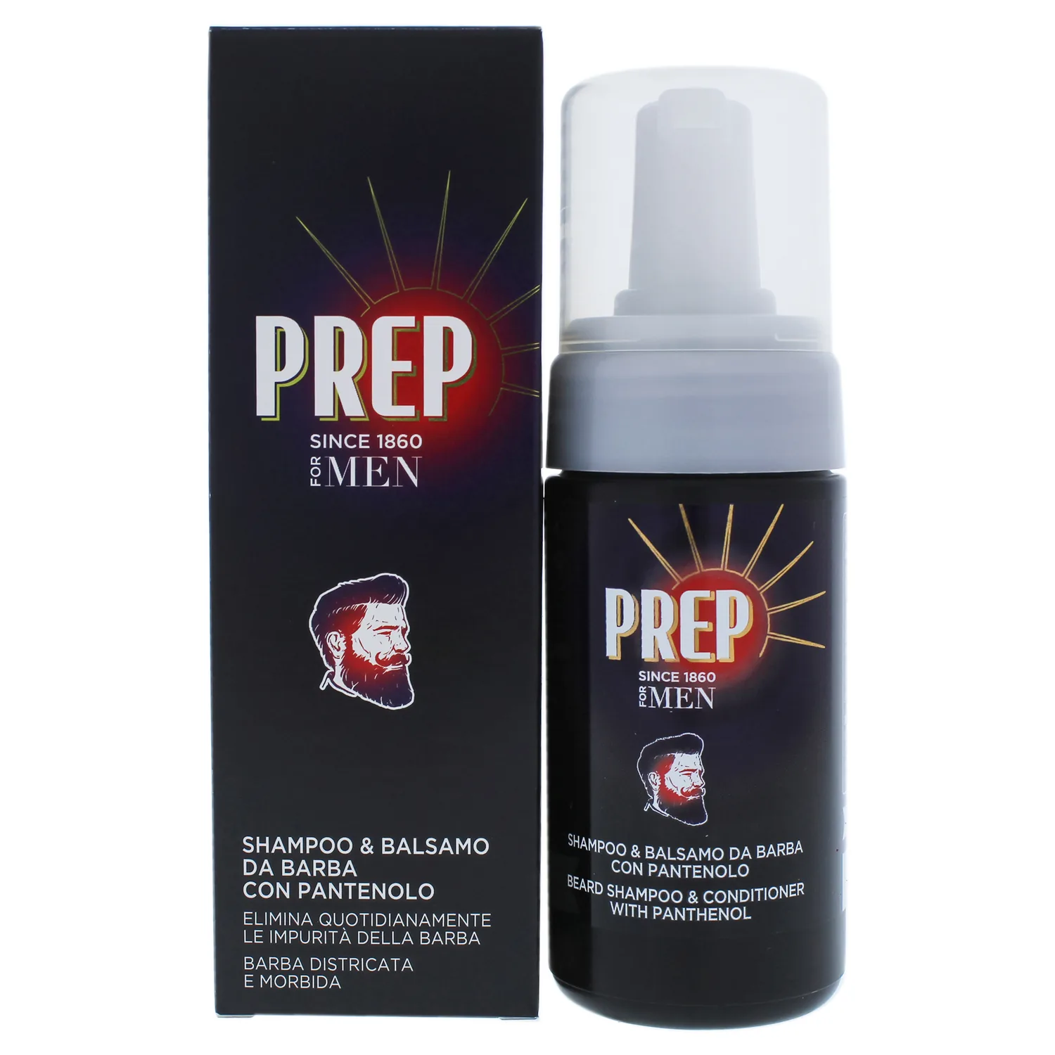Prep Beard Shampoo and Conditioner with Panthenol 3.4 oz for Men