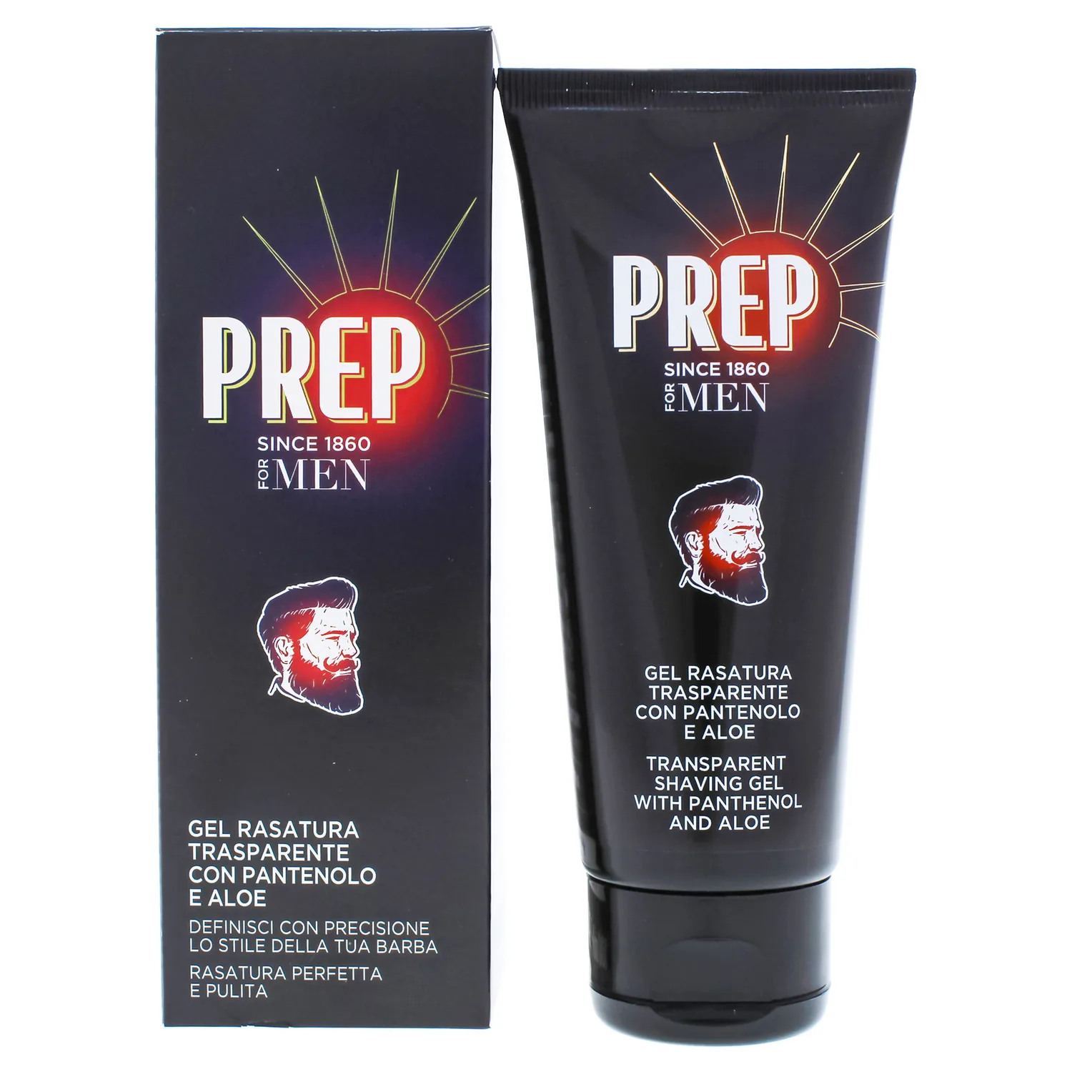 Prep Transparent with Panthenol and Aloe Shaving Gel 3.4 oz for Men