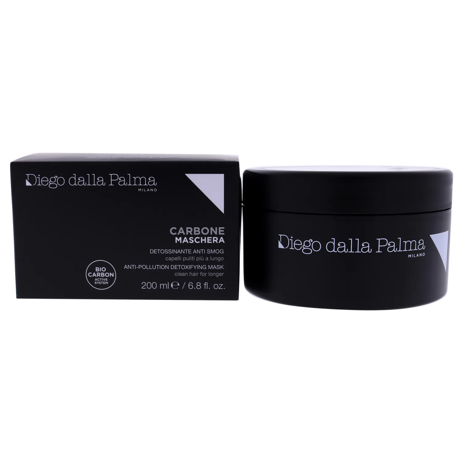 Diego dalla Palma Carbone Anti-Pollution Detoxifying Hair Mask - Removes Traces Of Pollution And Smog - Keeps Hair Healthy - Detangles, Hydrates And Deeply Nourishes - Cruelty Free - 6.8 Oz
