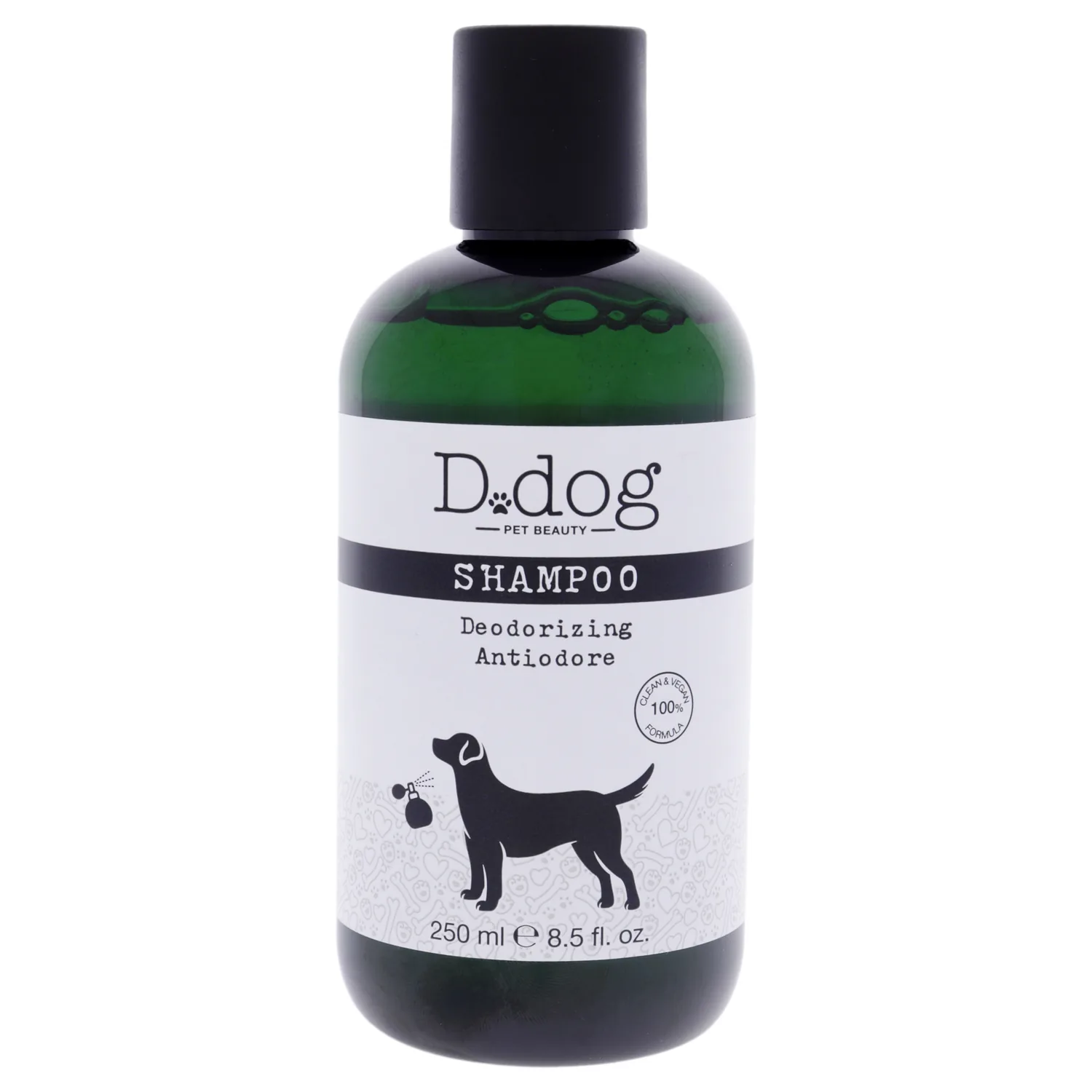 Diego dalla Palma D-Dog Pet Shampoo Deodorizing - Eliminates Bad Odor - Deodorant Shampoo - Hypoallergenic and Alcohol Free - Deeply Cleanses Hair of Impurities - Protects Skin and Coat - 8.5 Oz