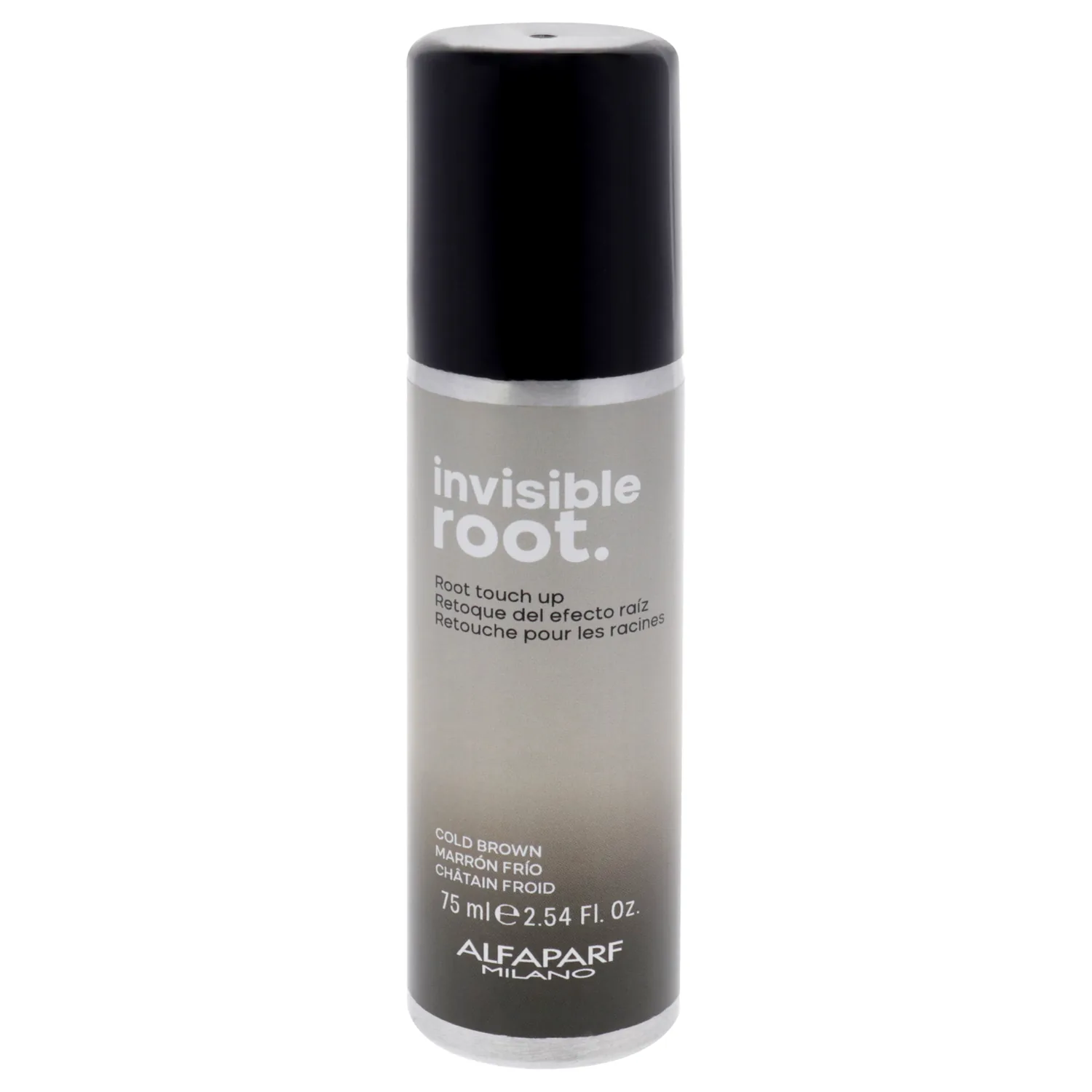 Alfaparf Milano Invisible Root Touch Up Spray - Cool Brown - Temporary Hair Color Spray - Quick Dry Root Concealer for On-the-Go Touch ups - Color Regrowth Cover Up - Vegan (75 ml / 2.54 fl.oz)