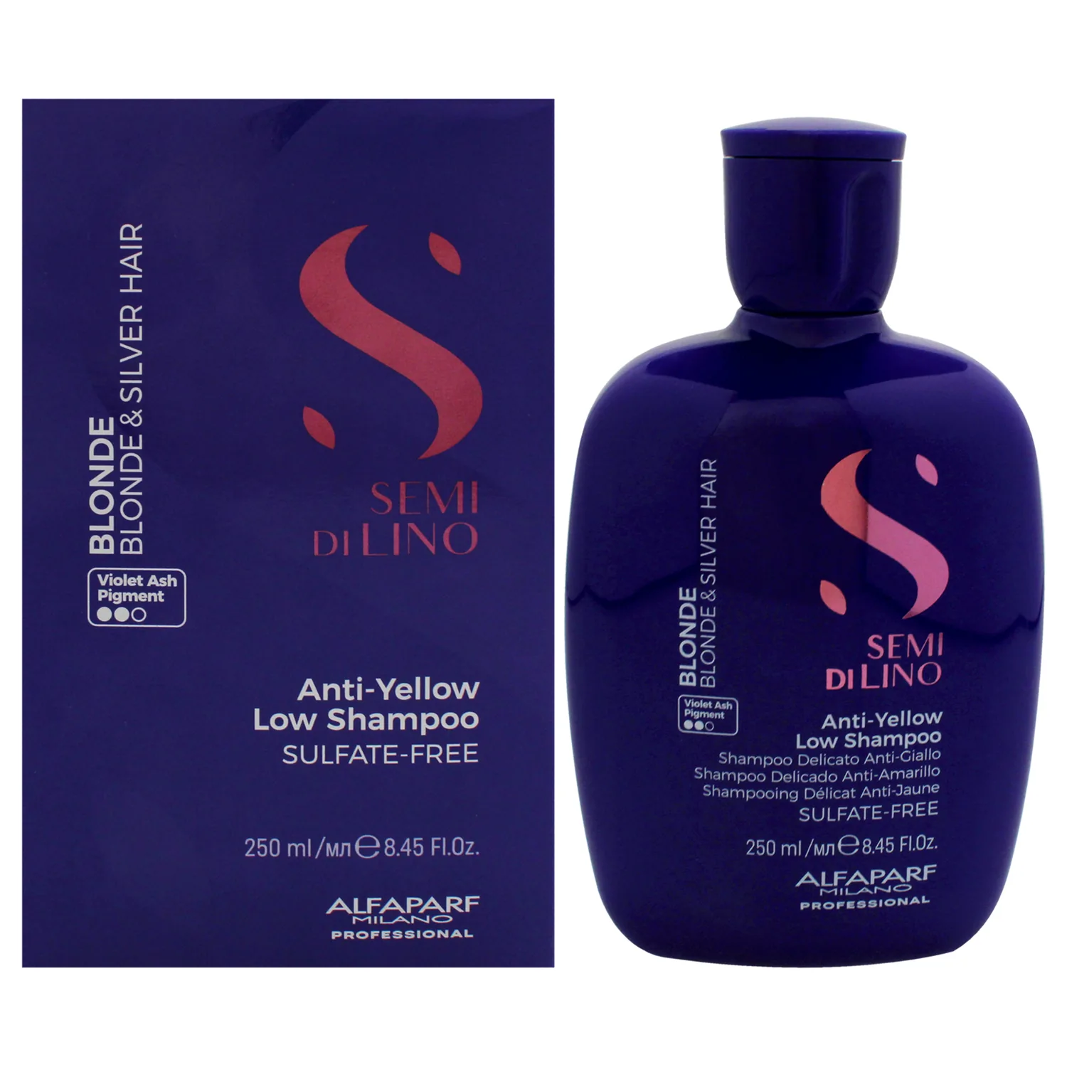 Alfaparf Milano Semi di Lino Anti-Yellow Purple Shampoo 250ml / 8.45 oz