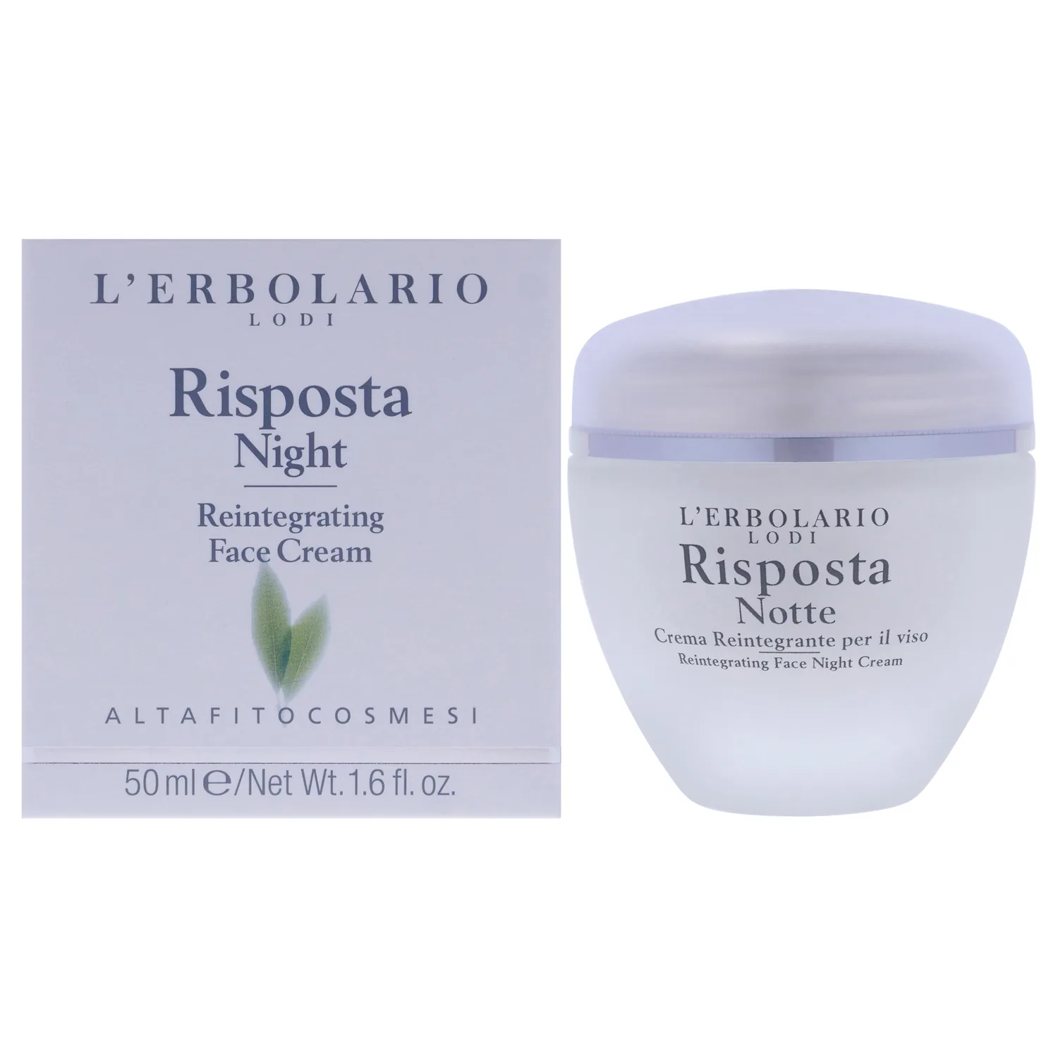 LErbolario Risposta Night Reintegrating Face Cream, 1.6 oz - Face Moisturizer - With Shea Butter - Moisturizing and Nourishing - Cruelty-Free