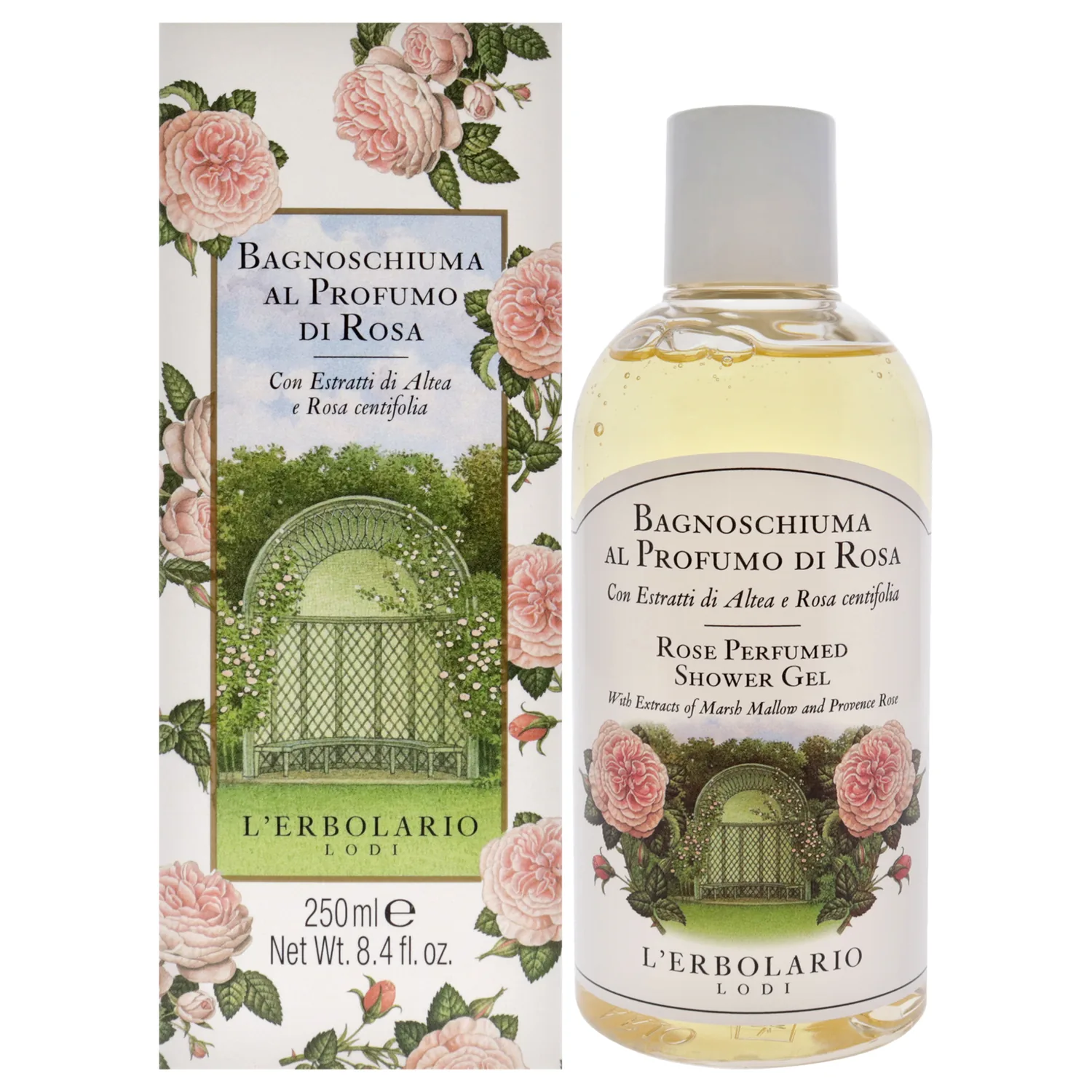 L'Erbolario Perfumed Shower Gel Rosa 248ml / 8.4 oz