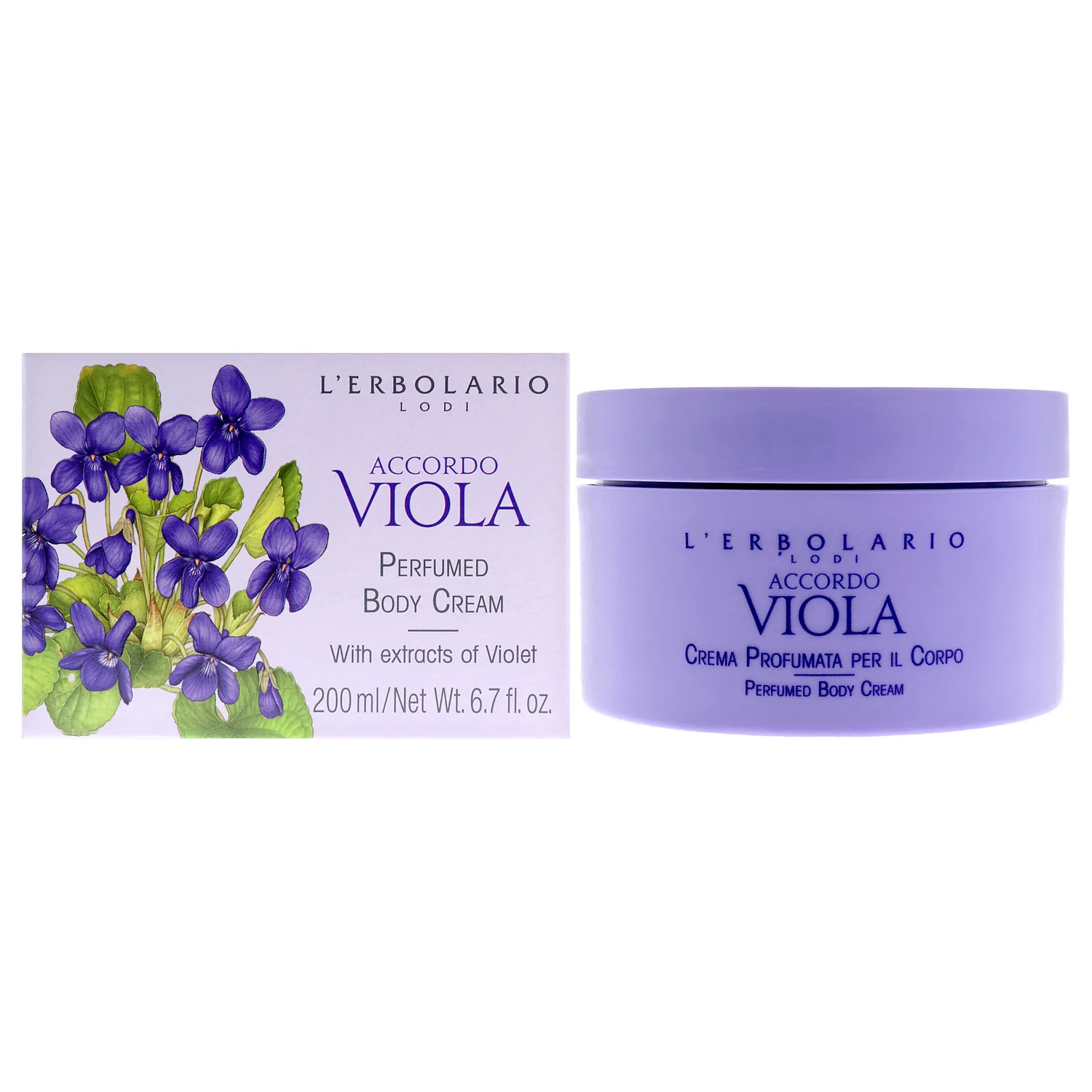 L'Erbolario Accordo Viola Body Cream 198ml / 6.7 oz