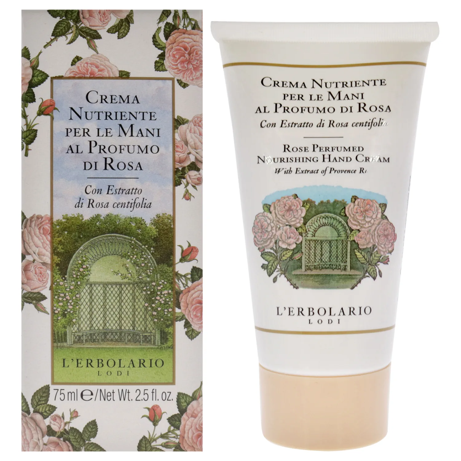 L'Erbolario Rose Perfumed Nourishing Hand Cream 74ml / 2.5 oz