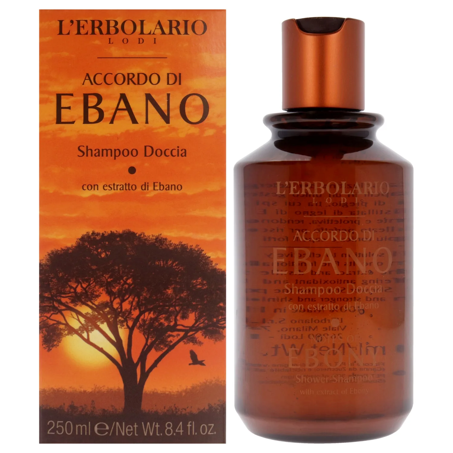 L'Erbolario Shower Shampoo - Notes of Ebony 248ml / 8.4 oz