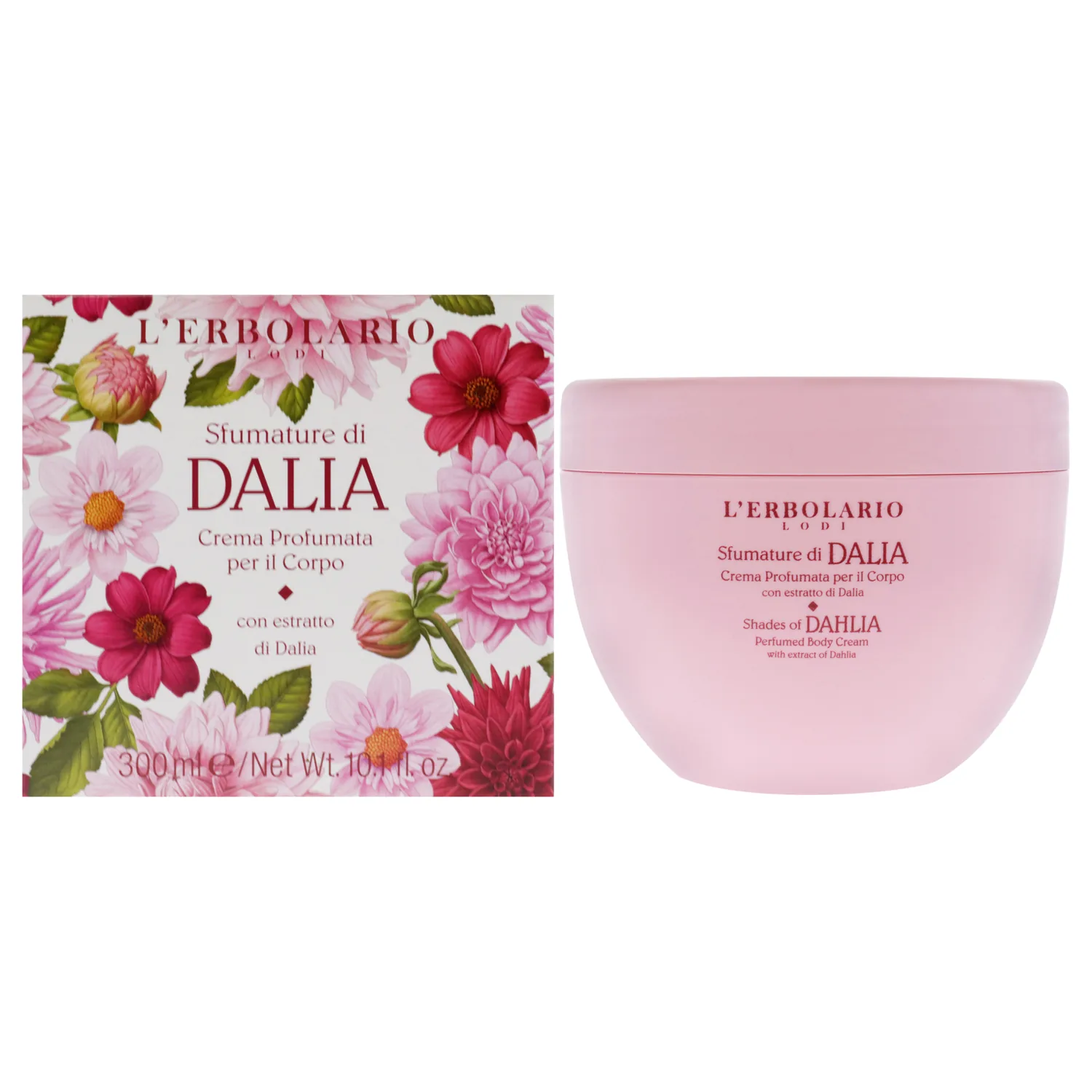 L'Erbolario Shades of Dahlia Body Cream 299ml / 10.1 oz
