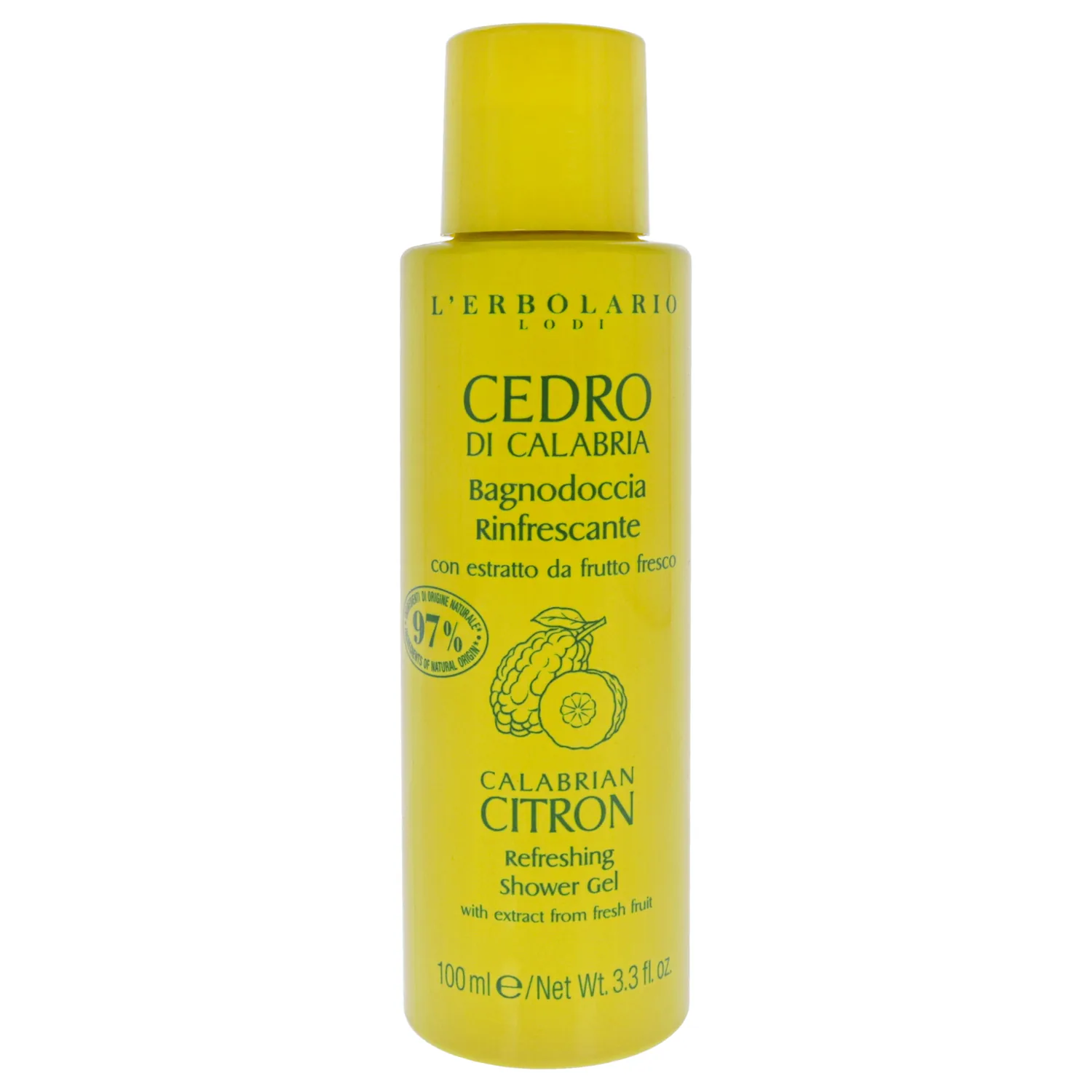 L'Erbolario Refreshing Shower Gel - Calabrian Citron 98ml / 3.3 oz