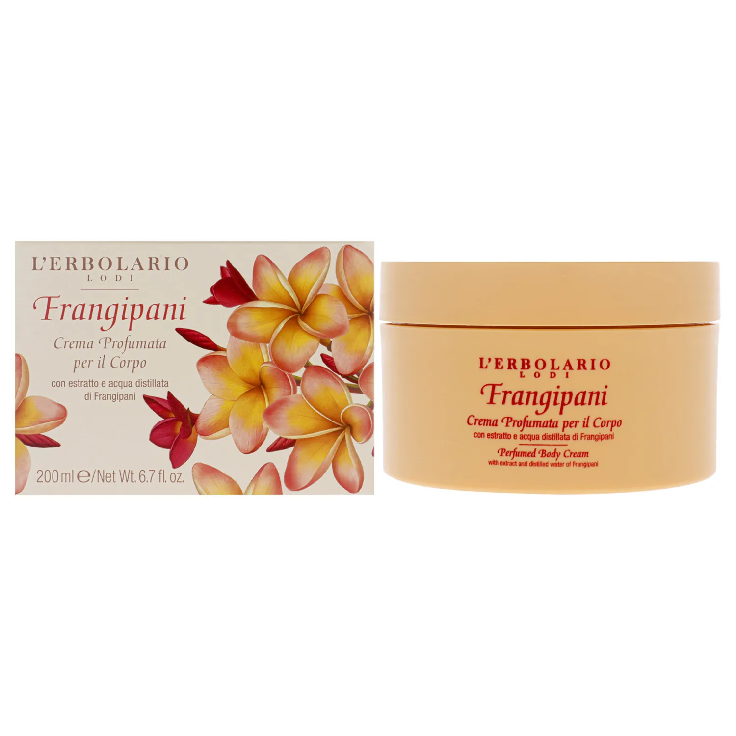 L'Erbolario Frangipani Body Cream 198ml / 6.7 oz