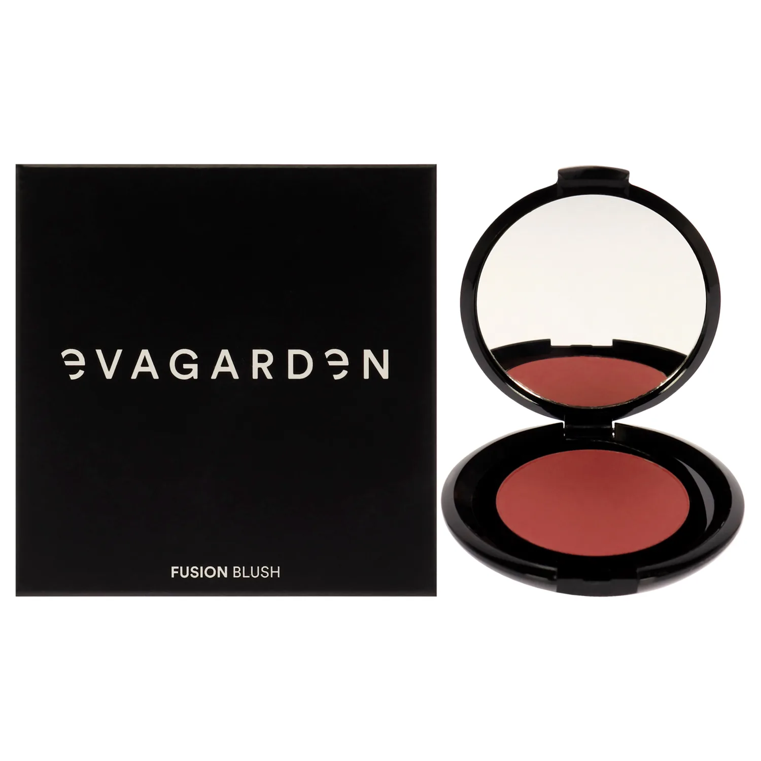 EVAGARDEN Fusion Blush - Easily Blendable Texture - Enhances Your Makeup Finish - Soft Focus Effect Visibly Reduces Fine Lines - Highlights Cheekbone and Sculpts Face - 348 Sugar Coral - 0.17 oz
