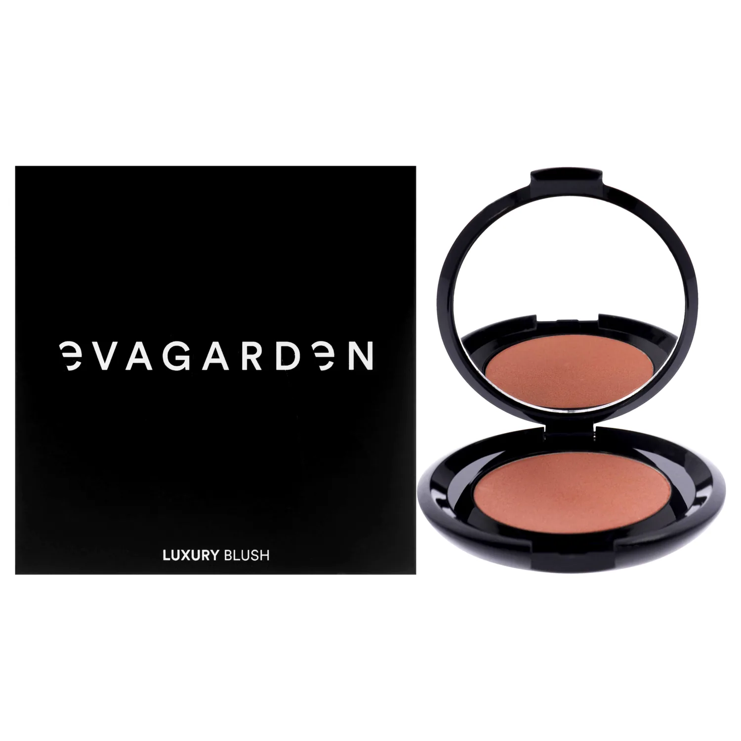 EVAGARDEN Luxury Blush - Easily Blendable Texture - Enhances Your Makeup Finish - Soft Focus Effect Visibly Reduces Fine Lines - Highlights Cheekbone and Sculpts Face - 352 Cadium Orange - 0.17 oz