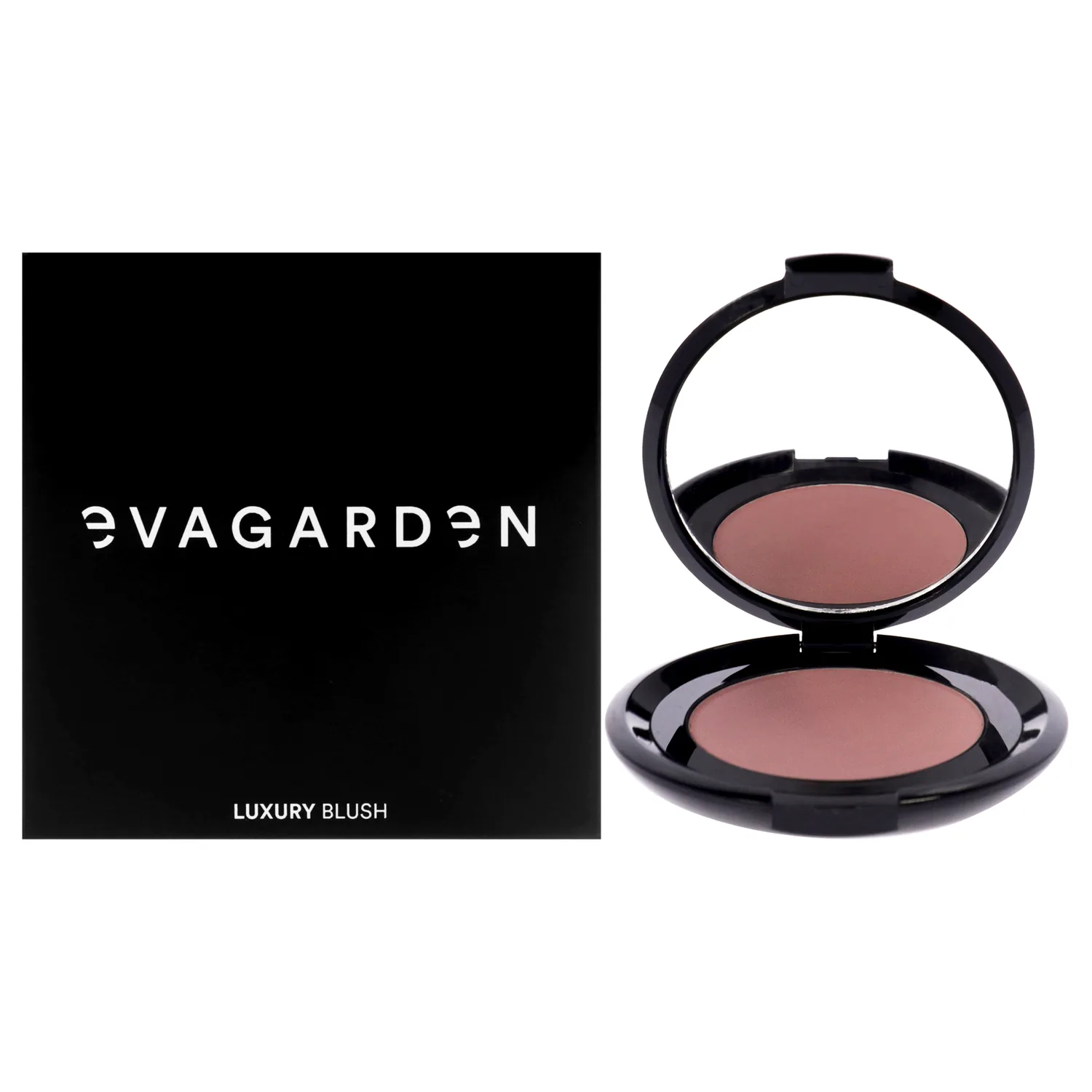 EVAGARDEN Luxury Blush - Easily Blendable Texture - Enhances Your Makeup Finish - Soft Focus Effect Visibly Reduces Fine Lines - Highlights Cheekbone and Sculpts Face - 354 Wine Rose - 0.17 oz