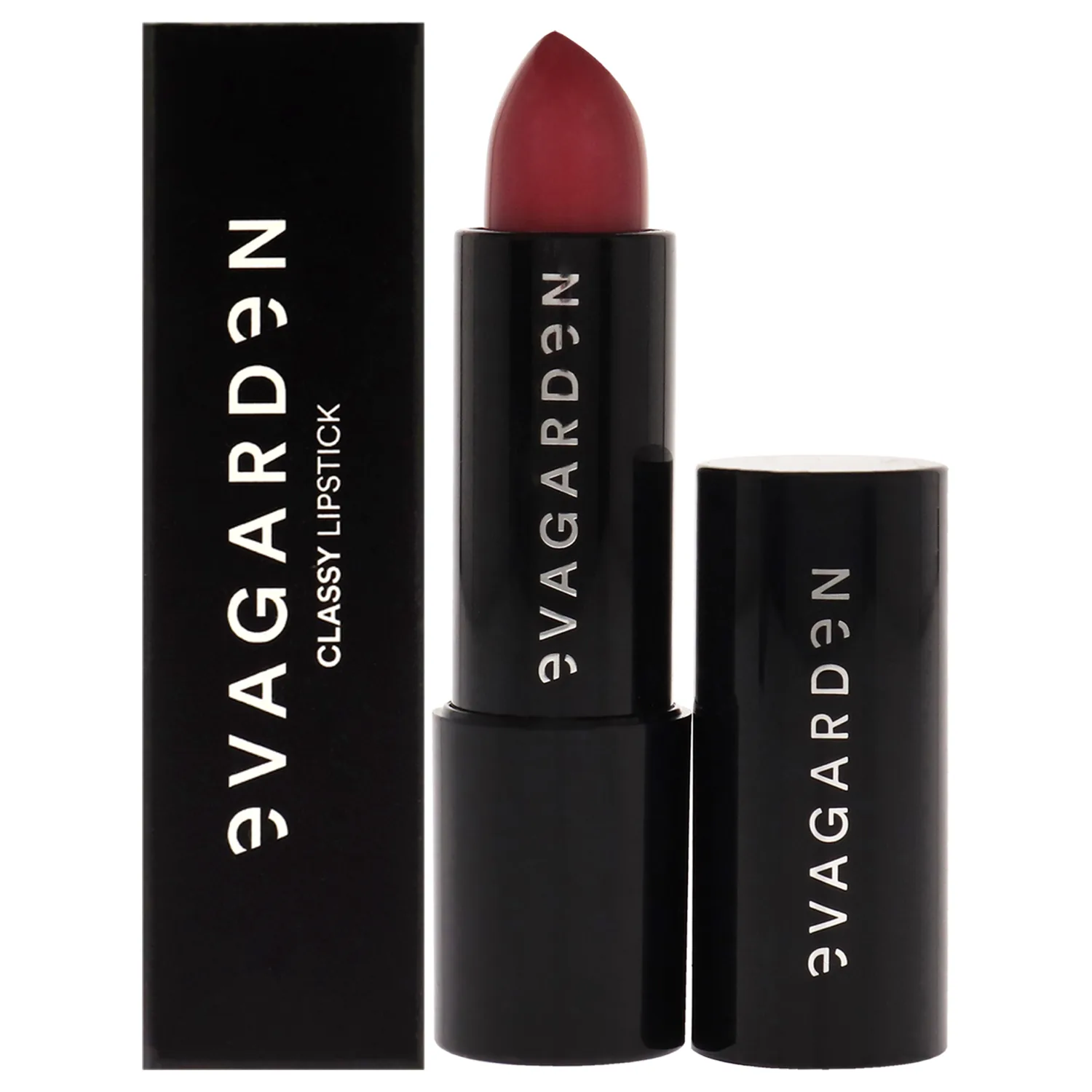 EVAGARDEN Classy Lipstick - Formulated with Natural Oils - Envelopes Your Skin with Satin Effect - Light, Pigmented Blend Gives Full Coverage and Chic Finish Instantly - 610 Garnet Rose - 0.1 oz