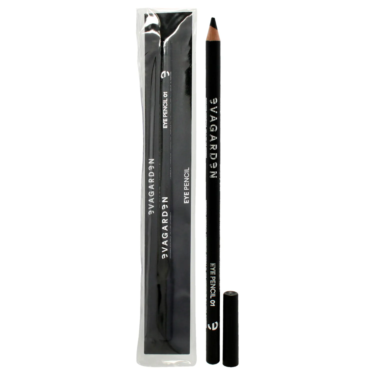 EVAGARDEN Long Lasting Eye Pencil - Delivers Saturated Color with Pigmented Formula - Intensifies Your Makeup Appearance - Easy Application - With Vitamin E Properties - 01 Black - 0.1 oz