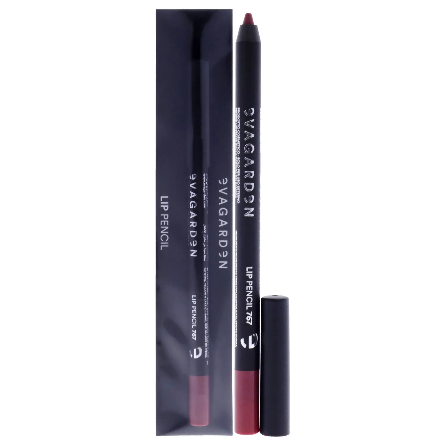 EVAGARDEN Superlast Lip Pencil - Long-Lasting and Semi-Permanent - Essential for Defining and Enhancing - Maintains Grip of Other Formulas - No-Transfer Color - 767 Malaga - 0.07 oz