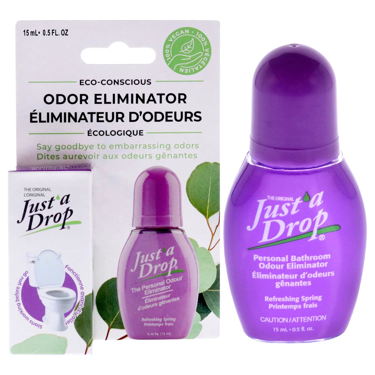 Prelam Just a Drop Odor Eliminator - Refreshing Spring 0.5 oz