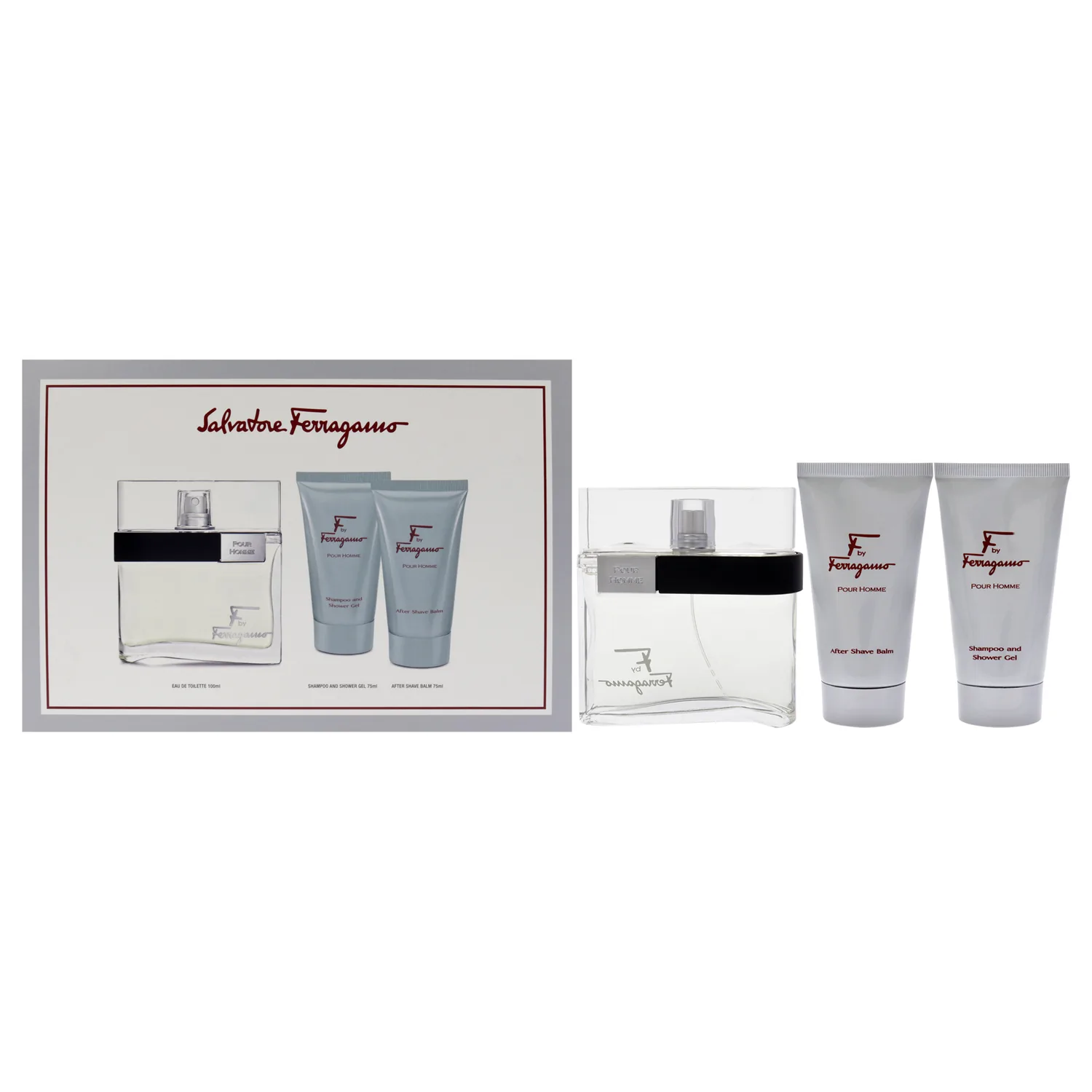 Salvatore Ferragamo F Fragrance Gift Set 100ml / 3.4 oz / 3 pc for Men