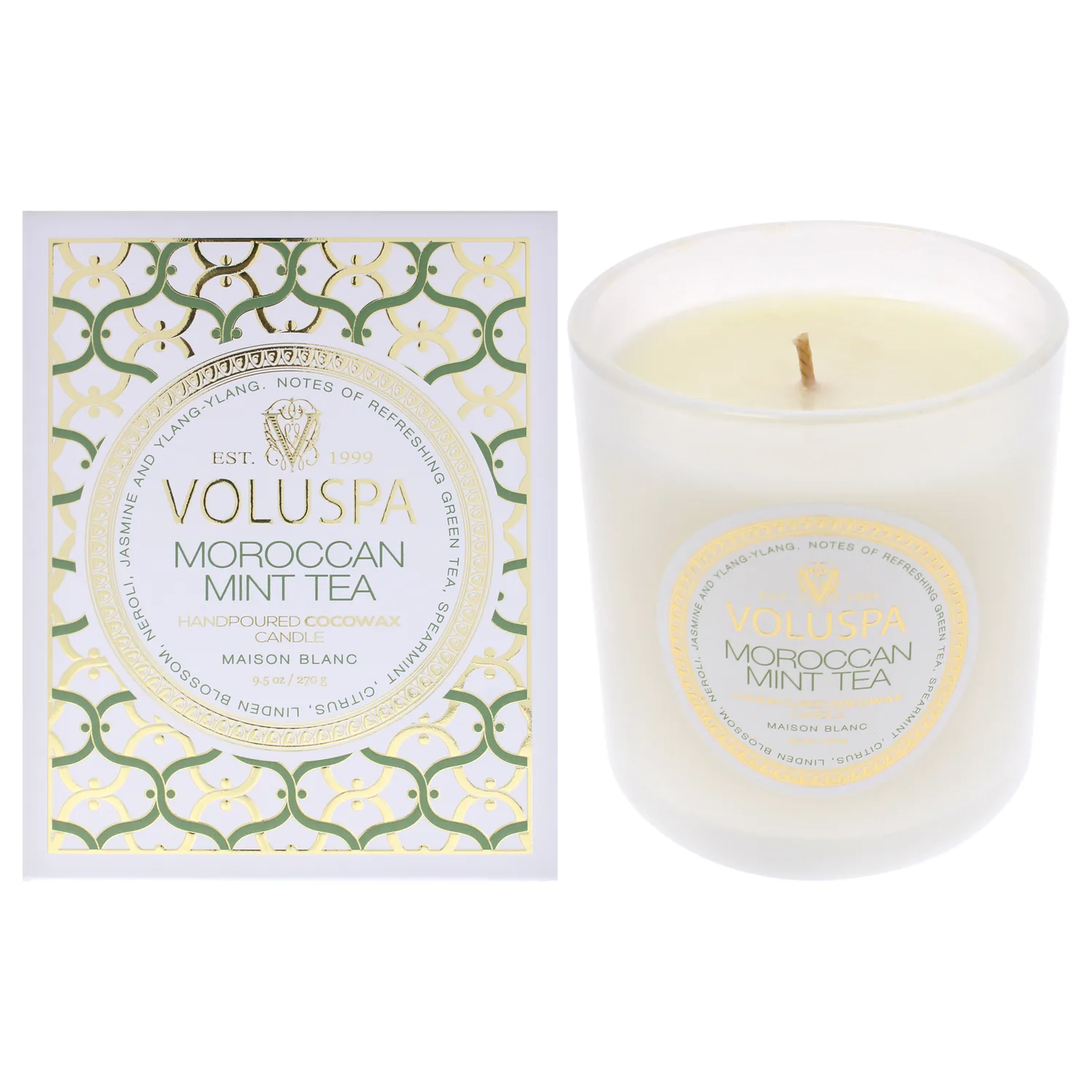 Voluspa Moroccan Mint Tea Candle 9.5 oz