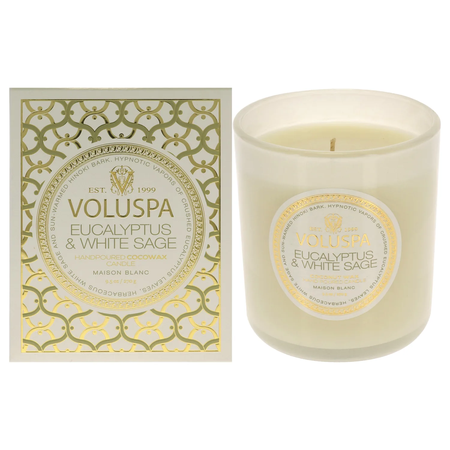 Voluspa Classic Eucalyptus & White Sage Jar Candle 9.5 oz