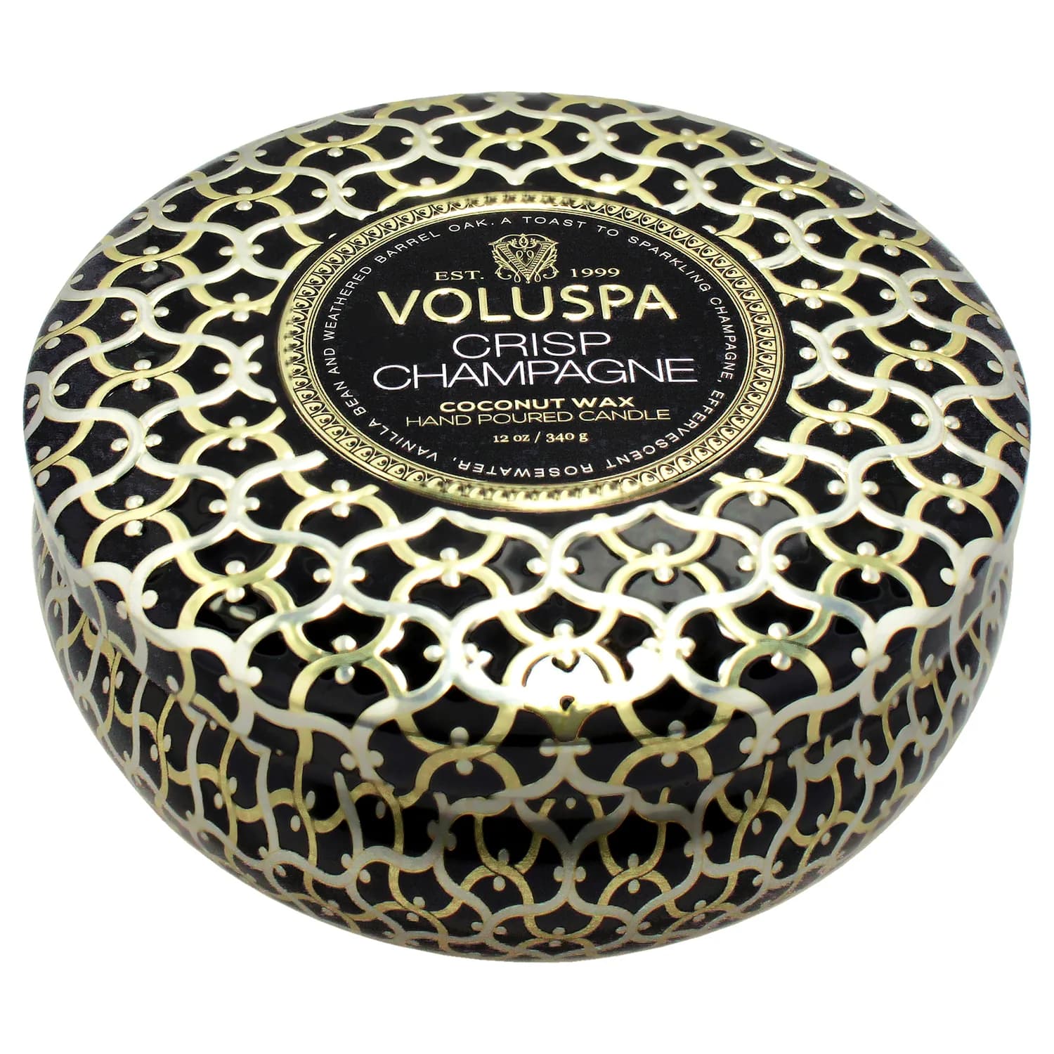 Voluspa Crisp Champagne Tin Candle 12 oz