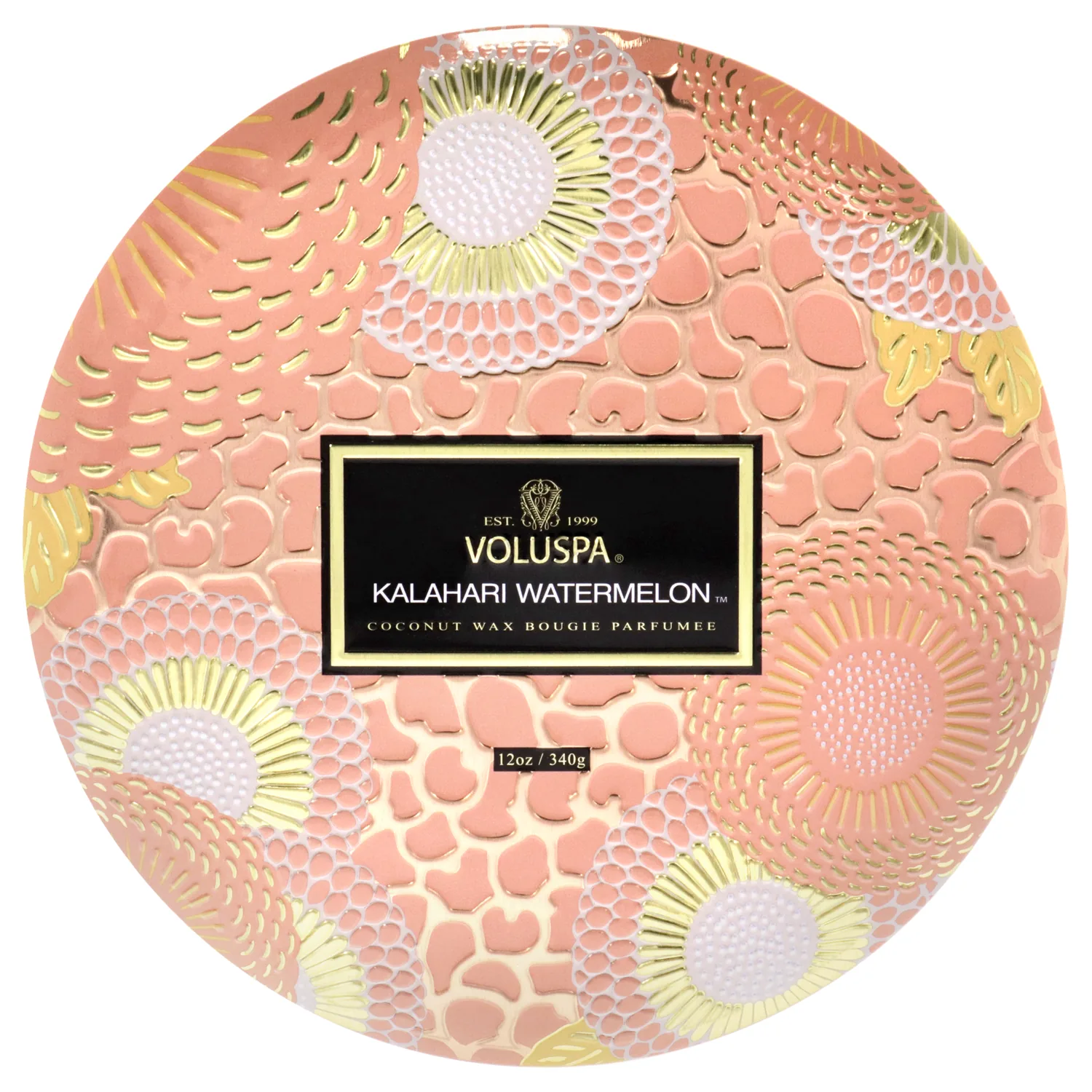 Voluspa Japonica Collection Kalahari Watermelon 3-Wick Tin Candle 12 oz