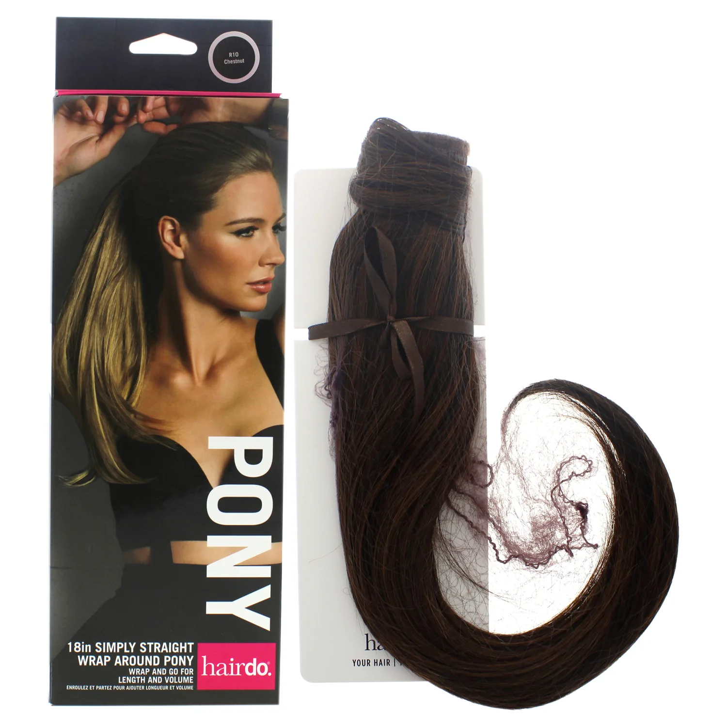 Hairdo Simply Straight Pony R10 Chestnut Synthetic Ponytail 18 in for Women
