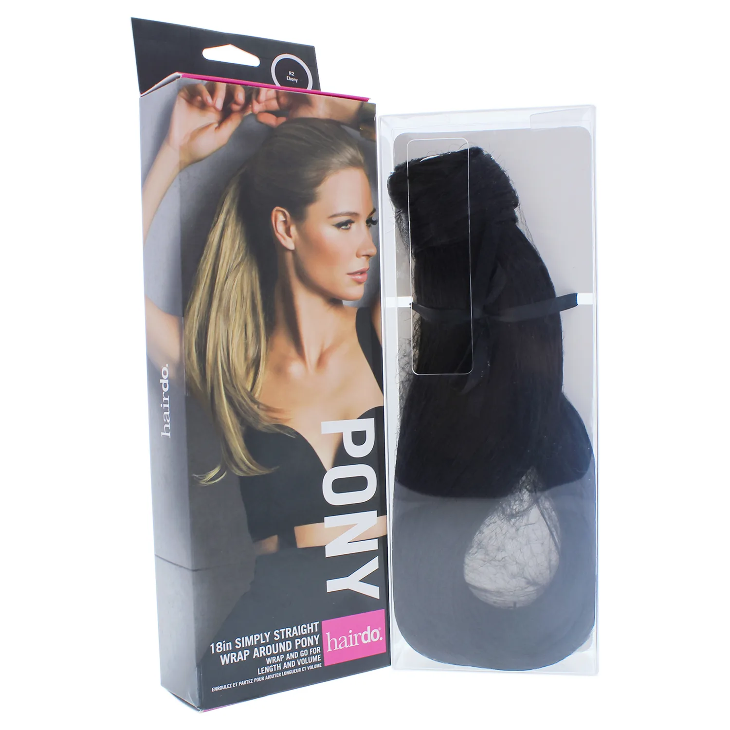 Hairdo 18 inch Simply Straight Pony Tru2Life Heat-Friendly Synthetic Ponytail Ebony