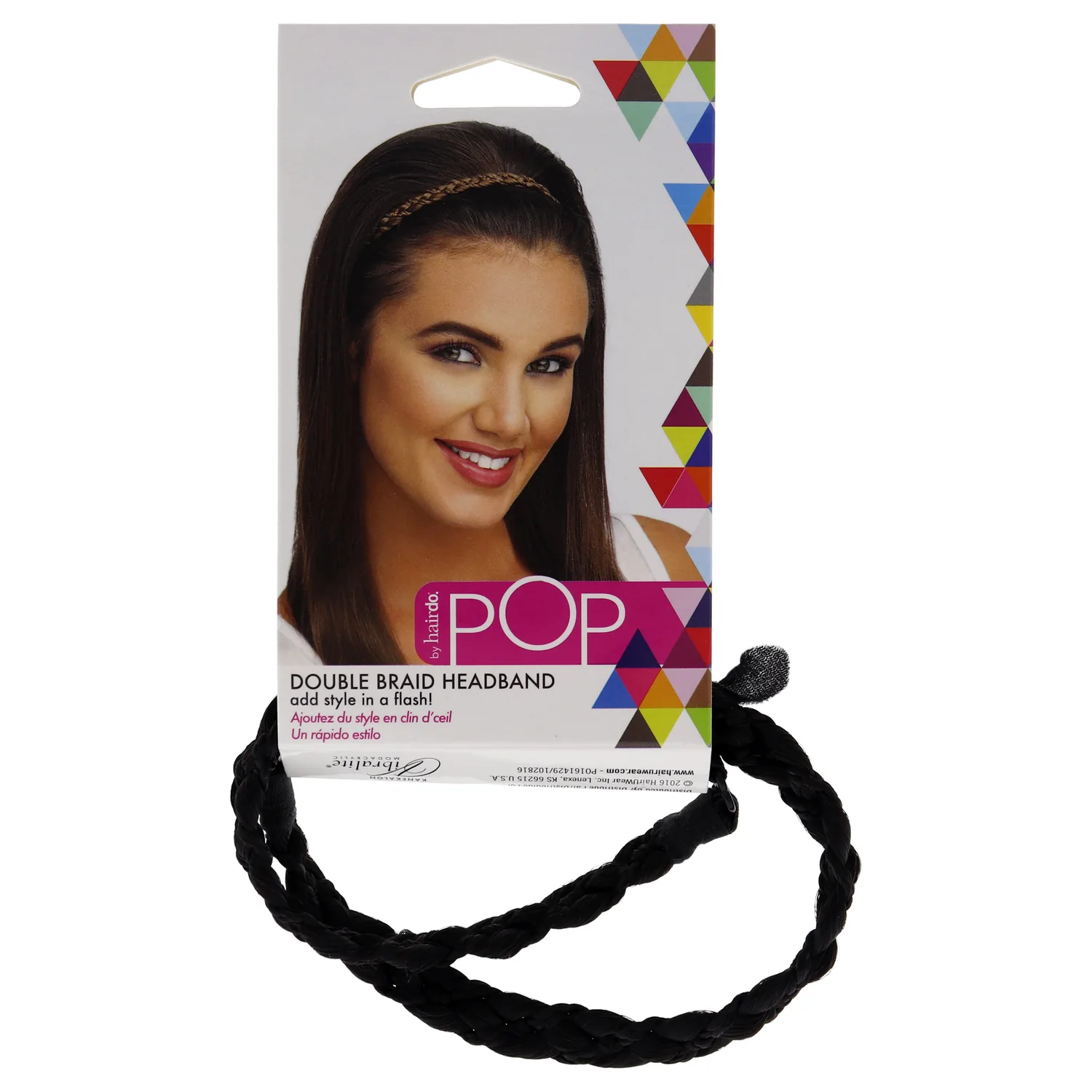Hairdo Pop Double Braid Headband - R2 Ebony for Women