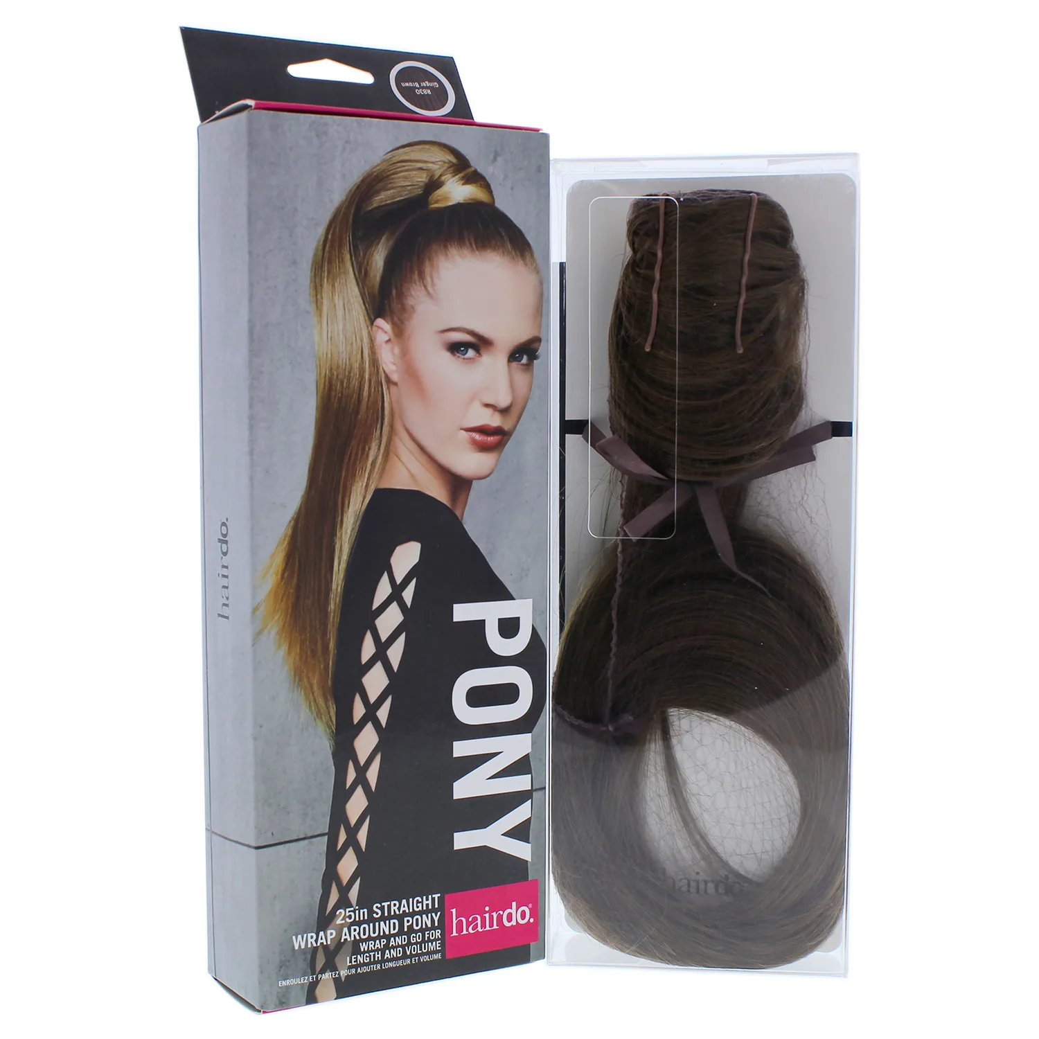 Hairdo Straight Wrap Around Pony - R830 Ginger Brown Hair Extension 25 in for Women