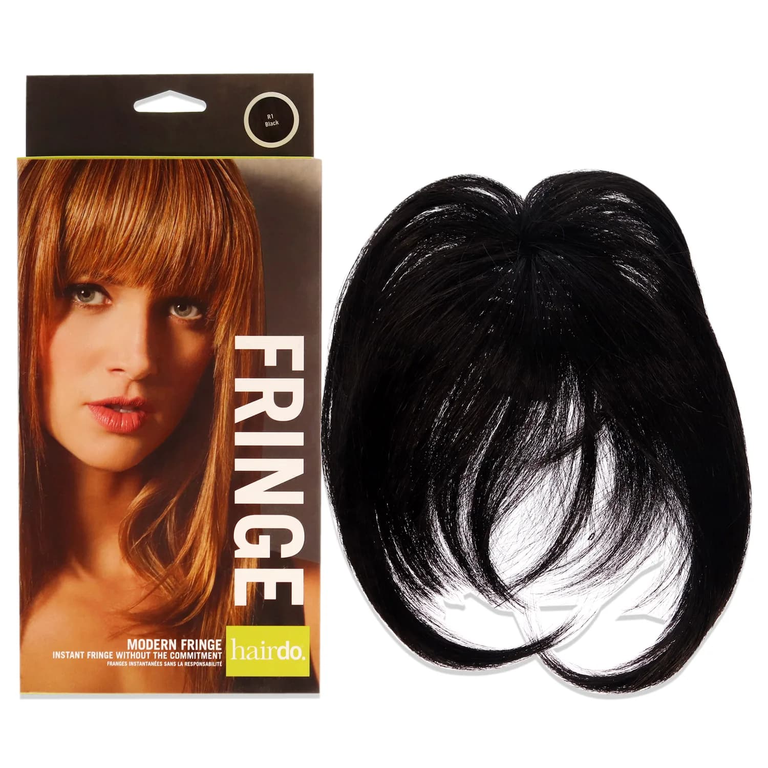 Hairdo Modern Fringe Clip In Bang - R1 Black for Women