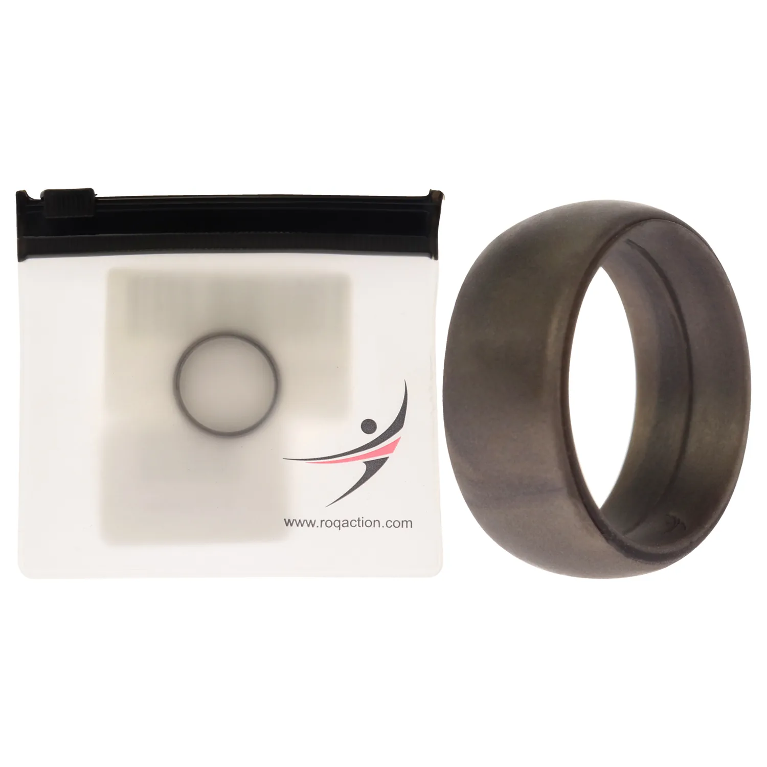 ROQ Silicone Rubber Wedding Ring - Dark Silver for Men