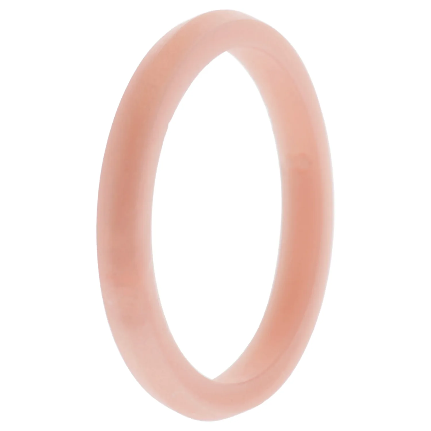 ROQ Silicone Wedding Ring - Point Pave Edge - Rose Gold for Women