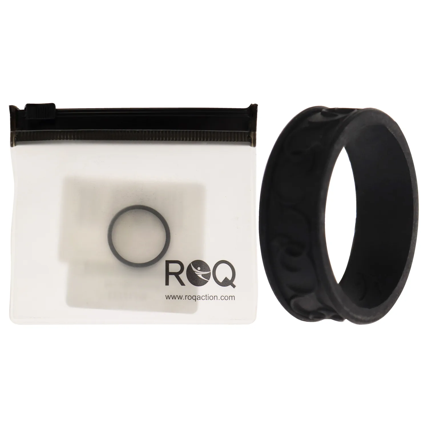 ROQ Silicone Wedding Flower Ring - Black for Women
