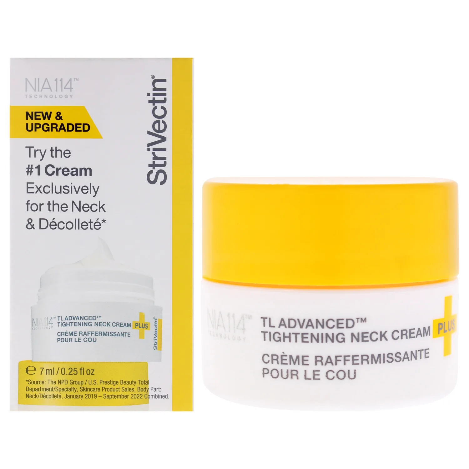 StriVectin Tighten and Lift Advanced Neck Cream PLUS, 0.25 oz for Tightening and Firming Neck and Décolleté Lines, Visibly Reducing Sagging and Crepey Skin for Smooth Healthy Looking Skin