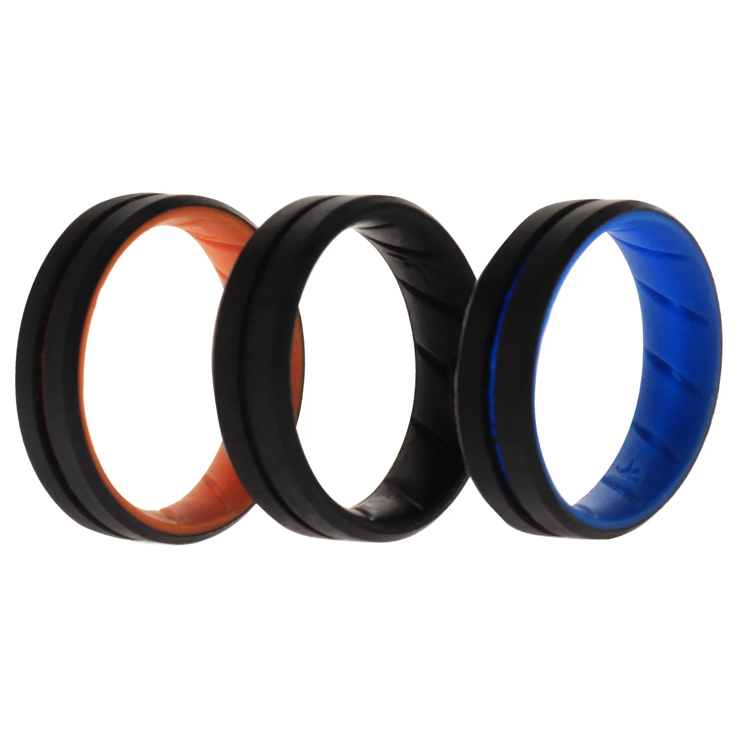 ROQ Silicone Wedding BR Middle Line - Multicolor for Men