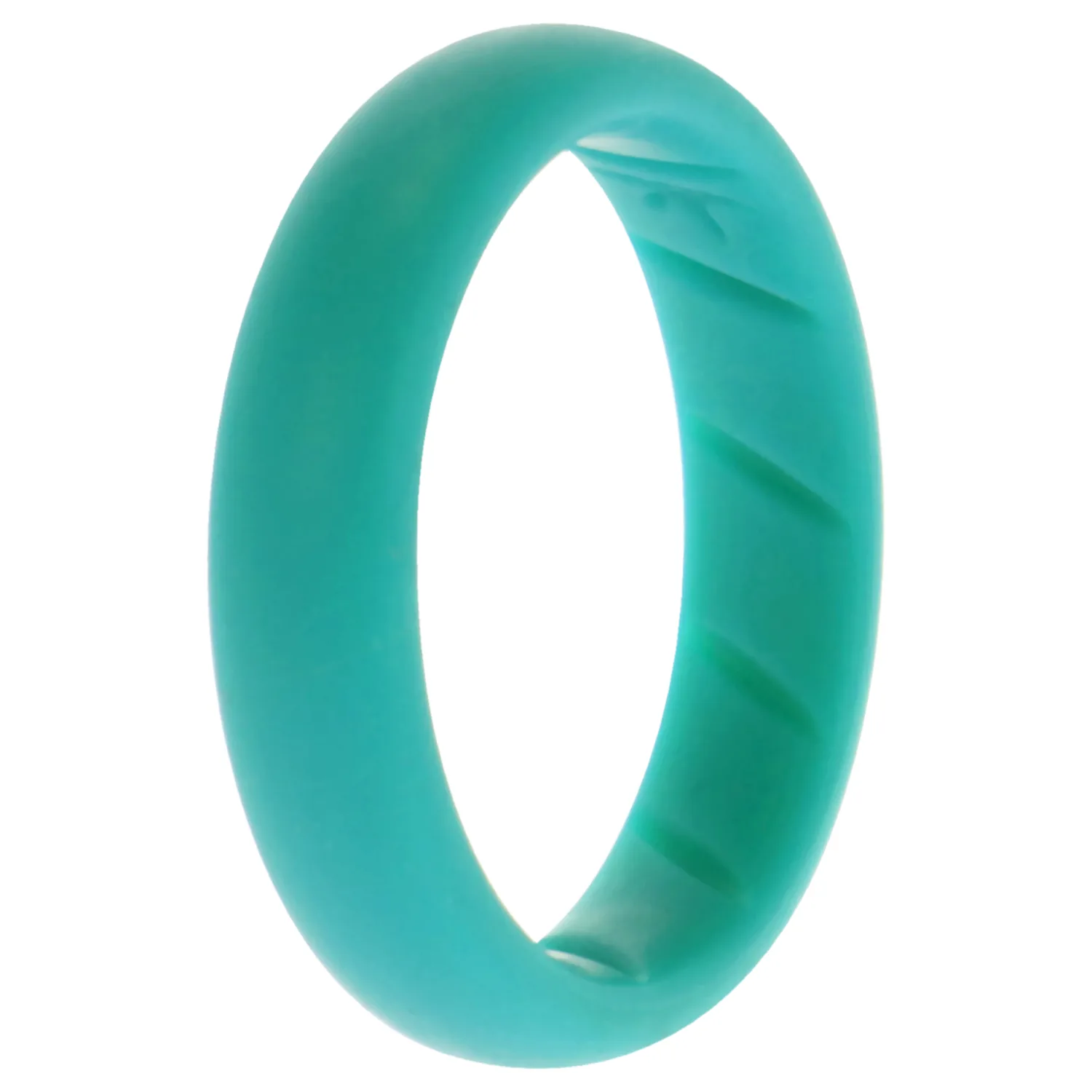 Silicone Wedding BR Solid Ring - Basic-Turquoise by ROQ for Women - 9 mm Ring