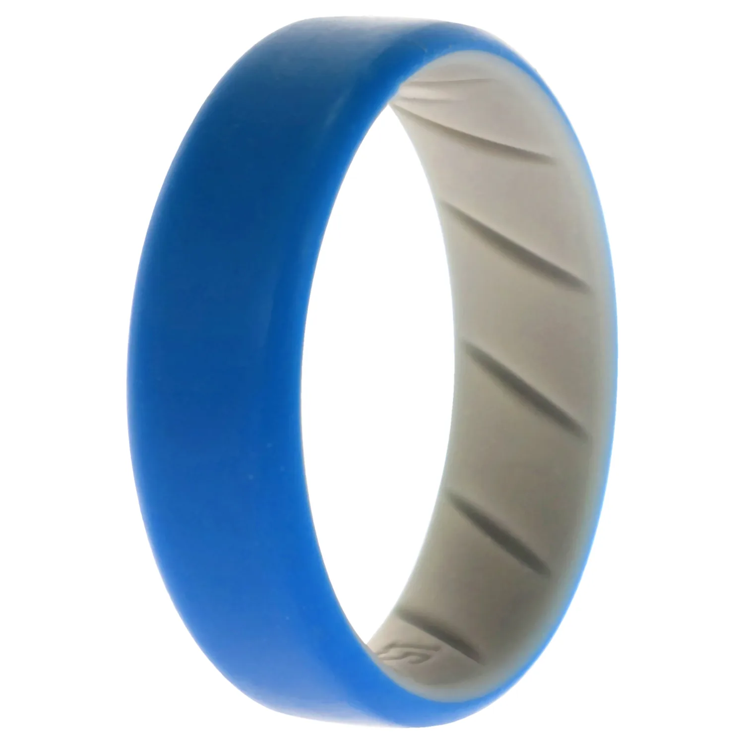 ROQ Beveled Duo Ring - Navy Blue & Light Grey for Men