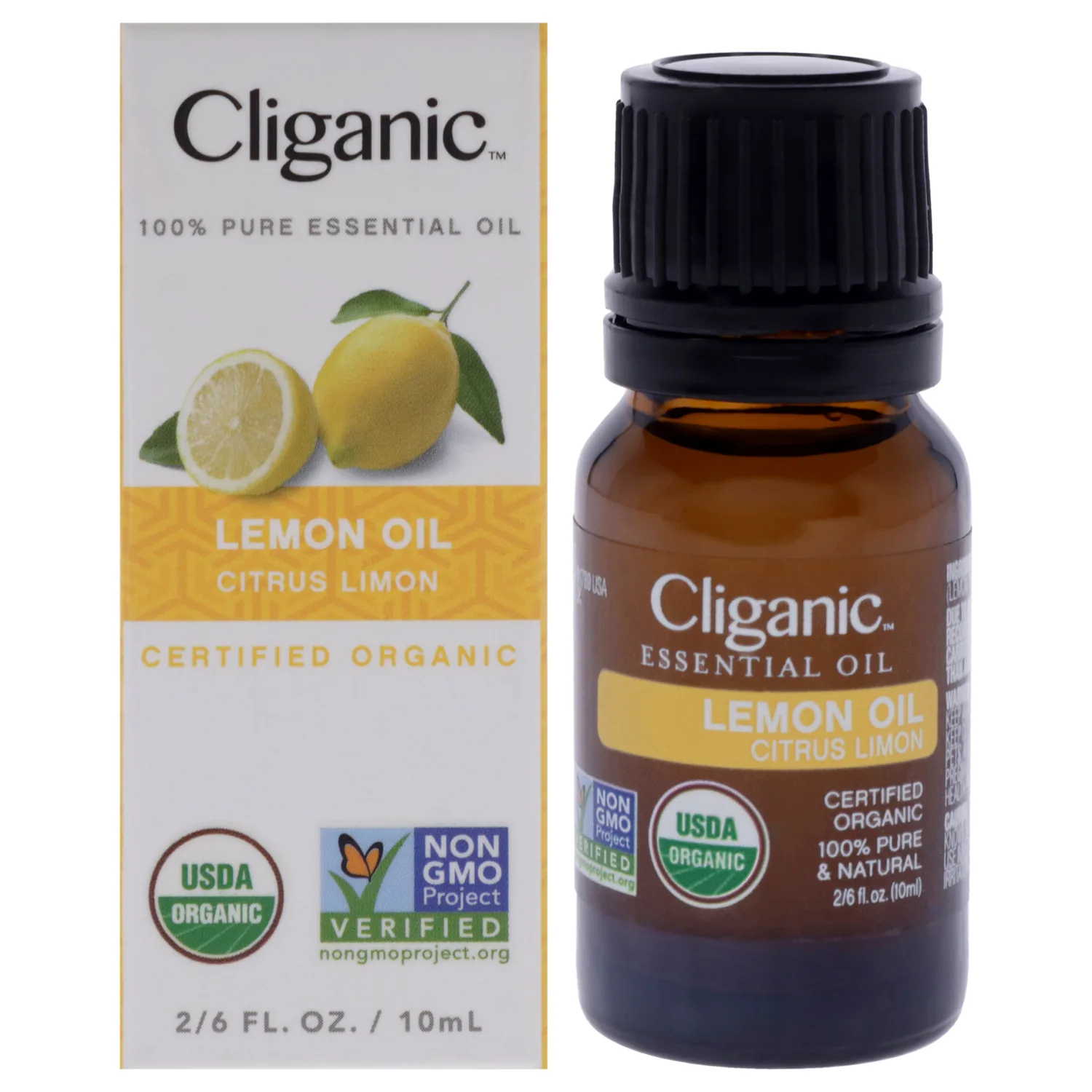 Cliganic Organic Lemon Essential Oil 10ml / 0.33 oz