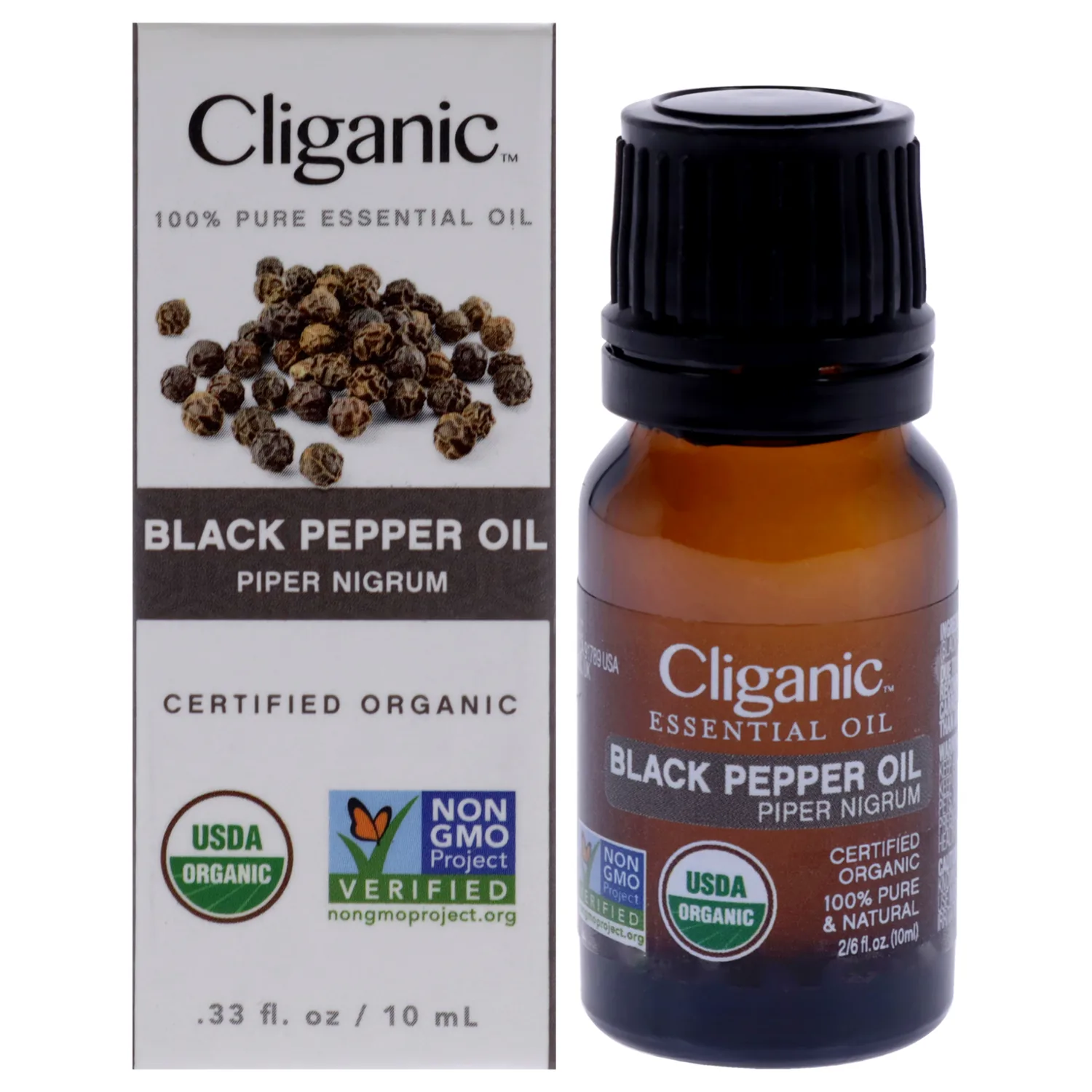 Cliganic Organic Black Pepper Essential Oil 10ml / 0.33 oz