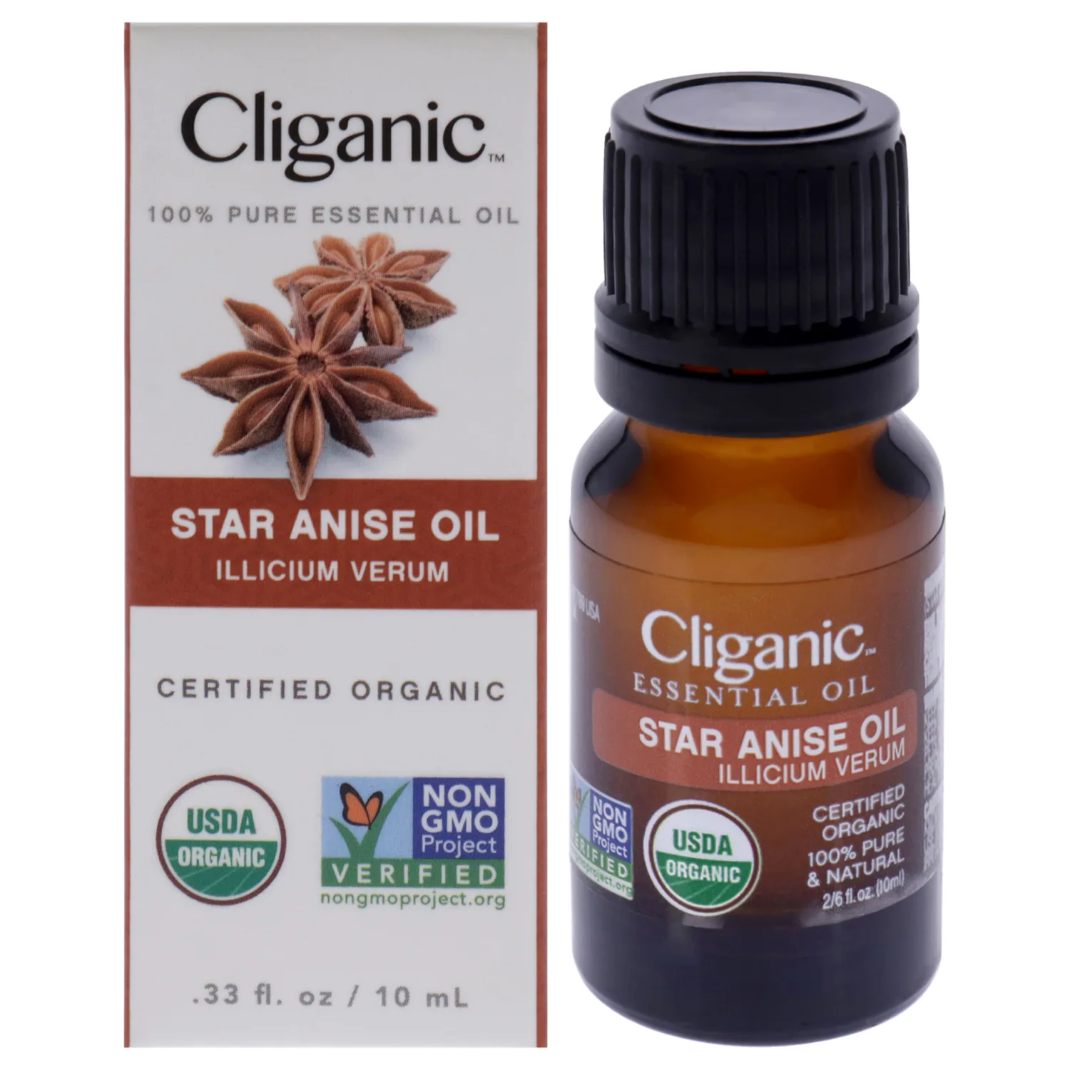 Cliganic Organic Star Anise Essential Oil 0.33 oz