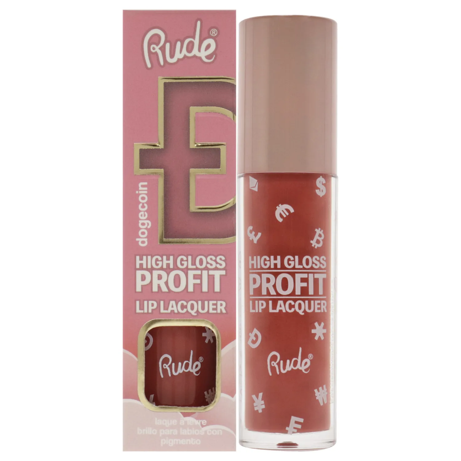 Rude Cosmetics High Gloss Profit Lip Lacquer - Dogecoin Lip Gloss Women 0.141 oz
