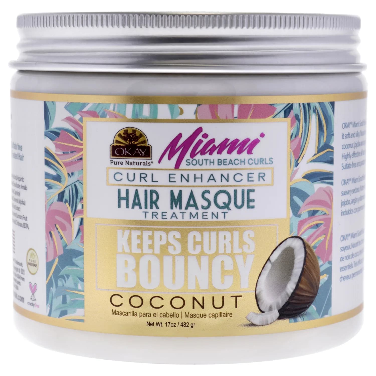 Okay Miami South Beach Curls - Curl Enhancing for Women - 17 oz Masque