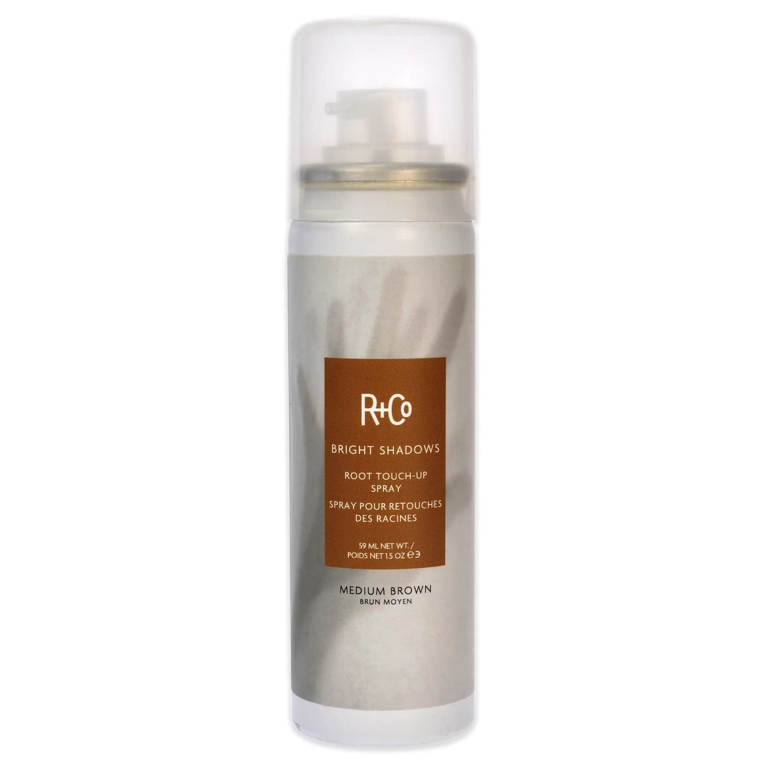 R+Co BRIGHT SHADOWS Root Touch-Up Spray Medium Brown 59 ml / 1.5 oz