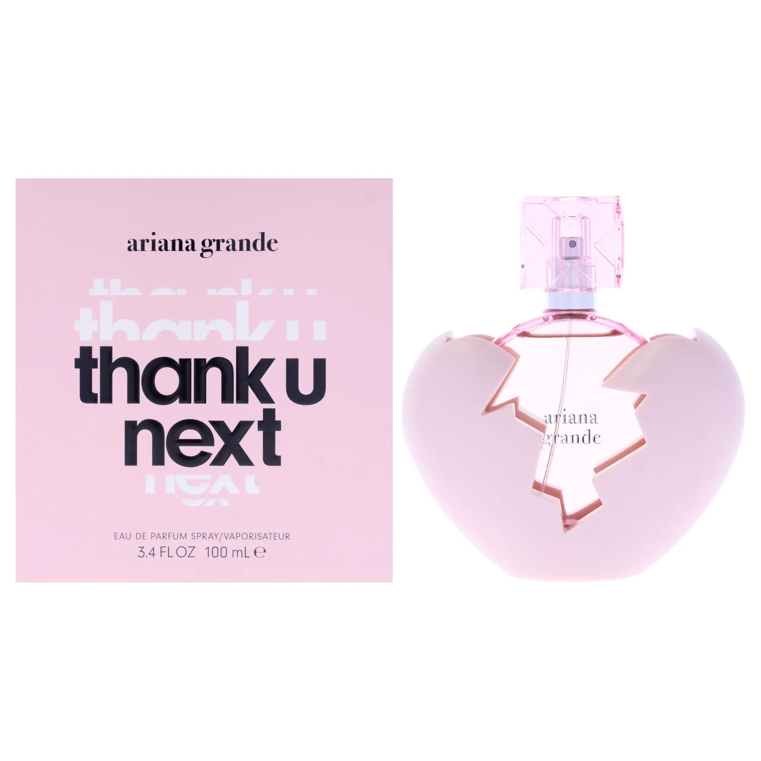 Ariana Grande Thank U Next Eau de Parfum – Floral Gourmand Musk Fragrance for Women – Women's Perfume with Notes of Coconut, Macaroon Sugar & Wild Raspberry – 3.4 Fl Oz