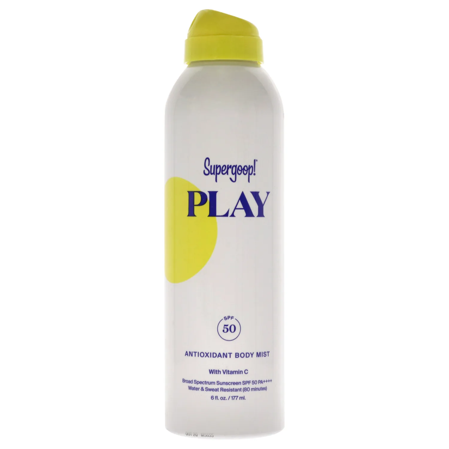 Supergoop! PLAY Antioxidant Body Mist w/Vitamin C - 6 fl oz - SPF 50 PA++++ Broad Spectrum Sunscreen - Body Spray - Great for Active Days