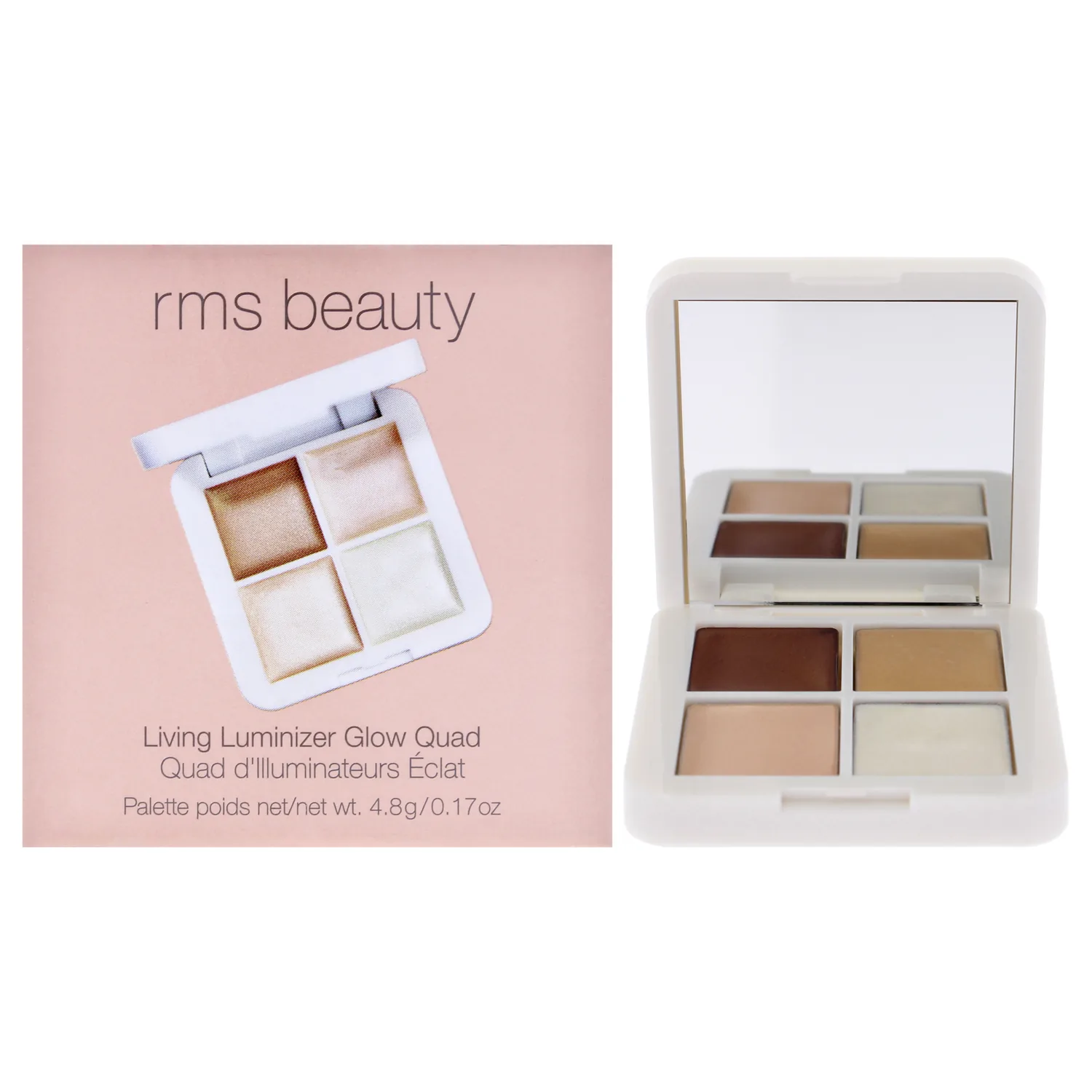 RMS Beauty Living Luminizer Glow Quad Mini Makeup Palette 5ml / 0.17 oz