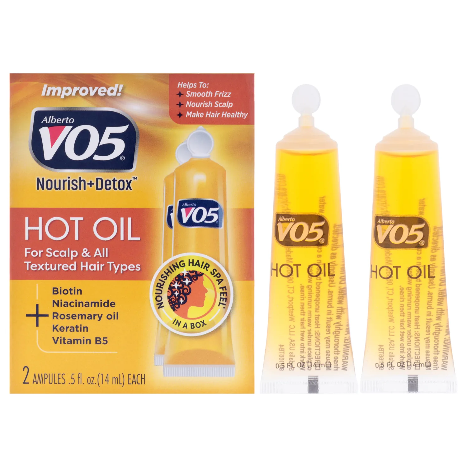 Vo5 Hot Oil Treatmant Vitamin E 2 tubes 0.5 oz Each