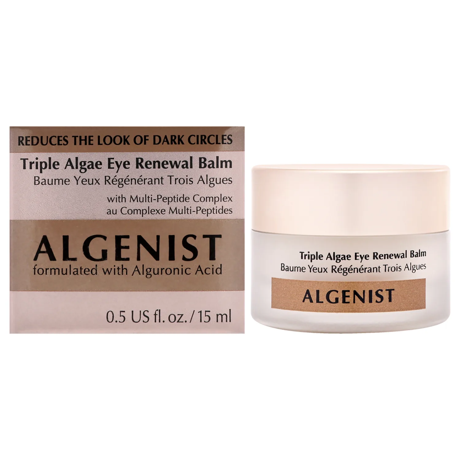 Algenist Triple Algae Eye Renewal Balm - Firming + Smoothing Cream with Alguronic Acid to Help Reduce the Appearance of Dark Circles, Bags, Puffiness, Fine Lines + Wrinkles (15ml)