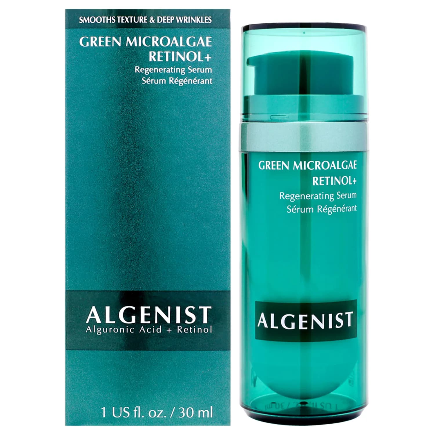 Algenist Green Microalgae Retinol+ Regenerating Serum - Anti Aging Serum with Plant Based, Time-Release Retinol - Evens Texture + Visibly Reduces Deep Lines & Wrinkles with Minimal Irritation (1 oz)